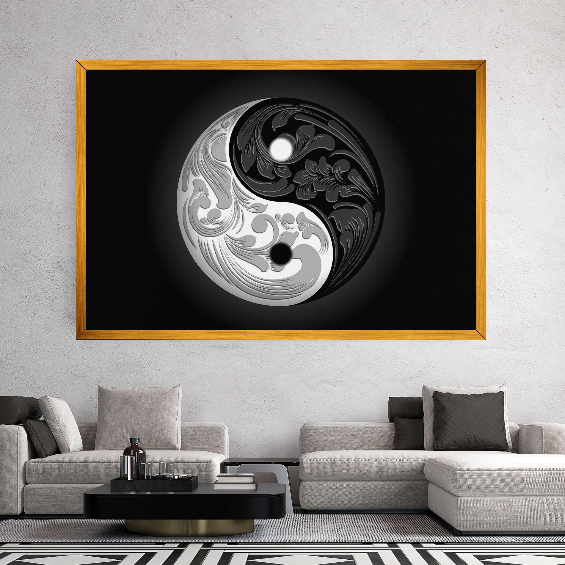 Leinwandbild Yinyang Grey mockup 2