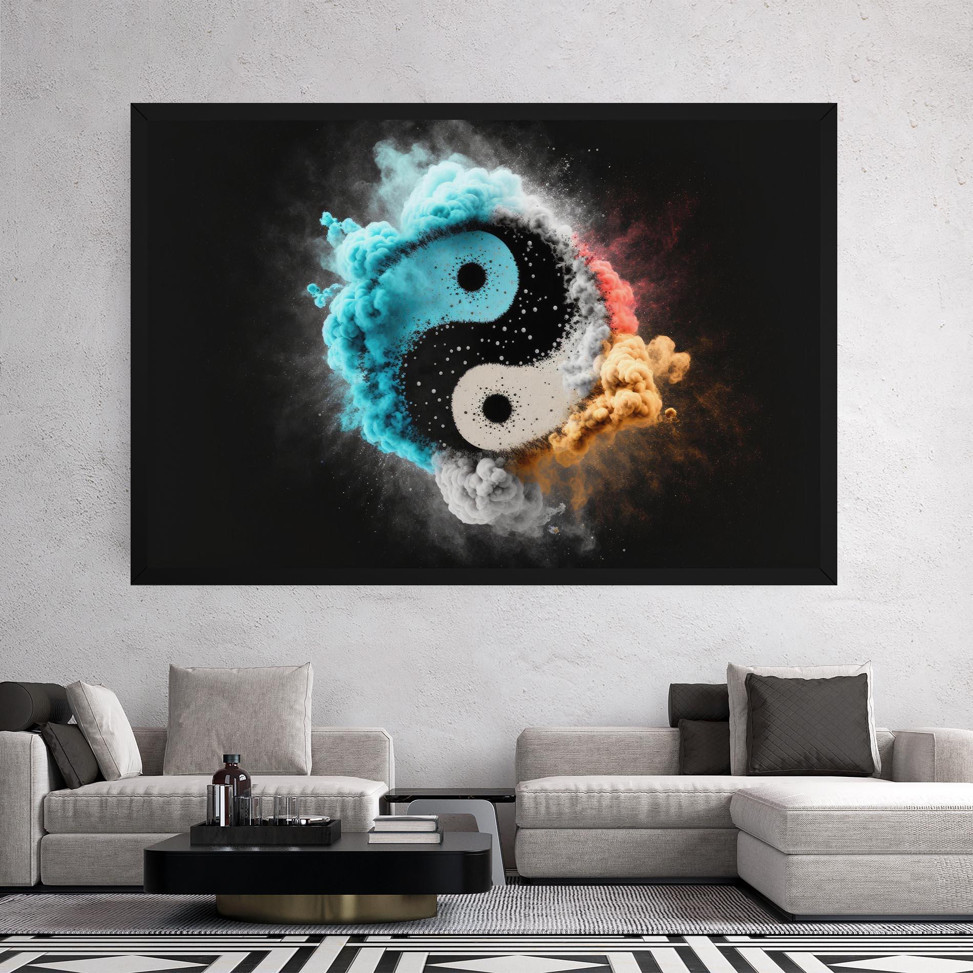 Leinwandbild Blue Smoke Yinuang mockup 2