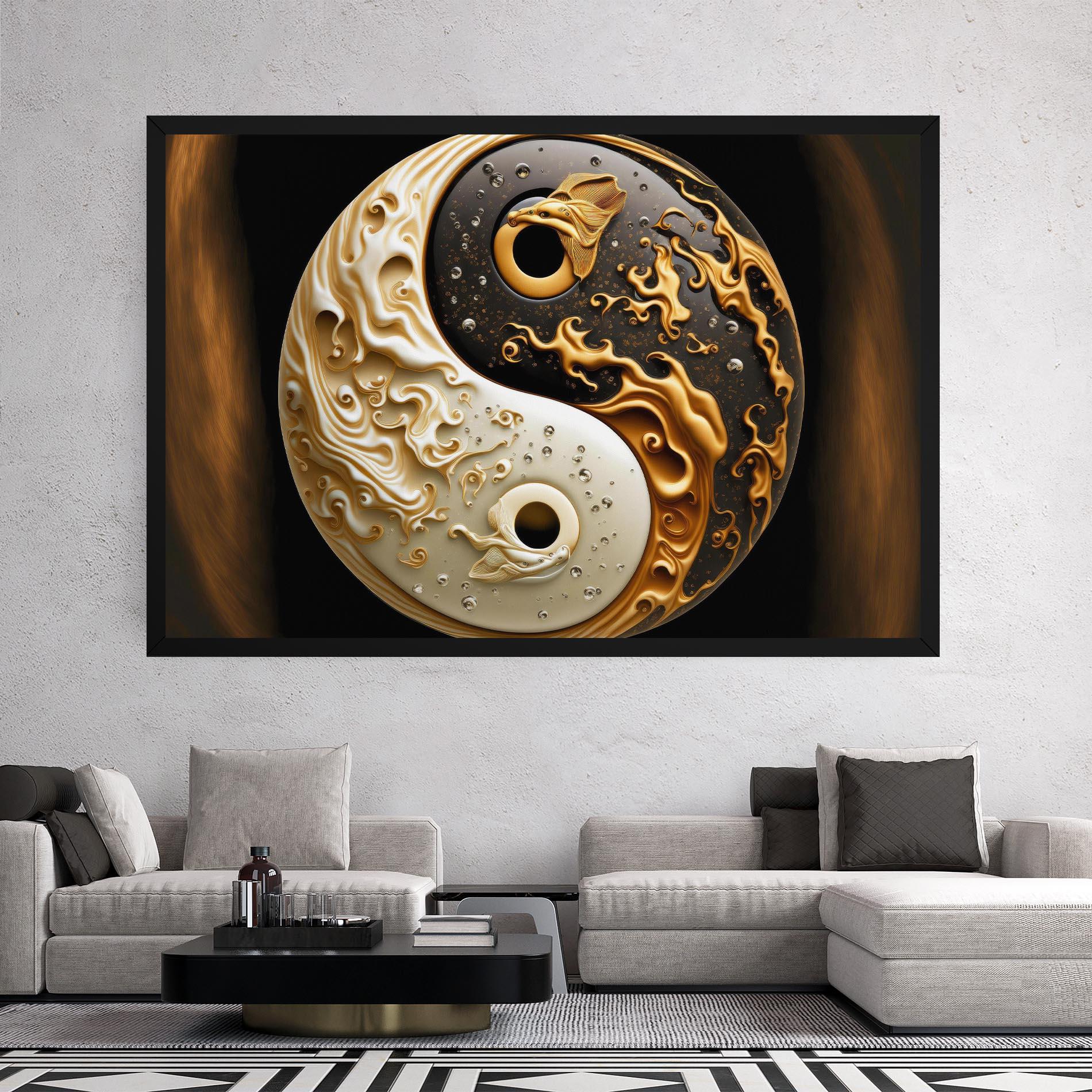 Leinwandbild Caramel Yinyang mockup 2