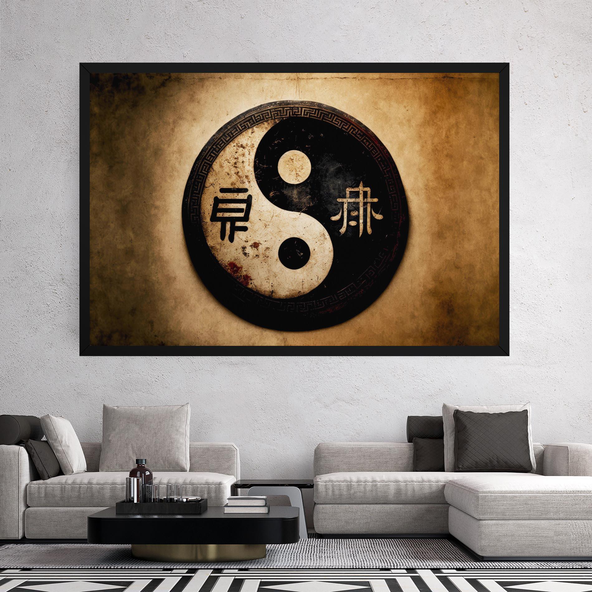 Leinwandbild Chinese Yinyang mockup 2