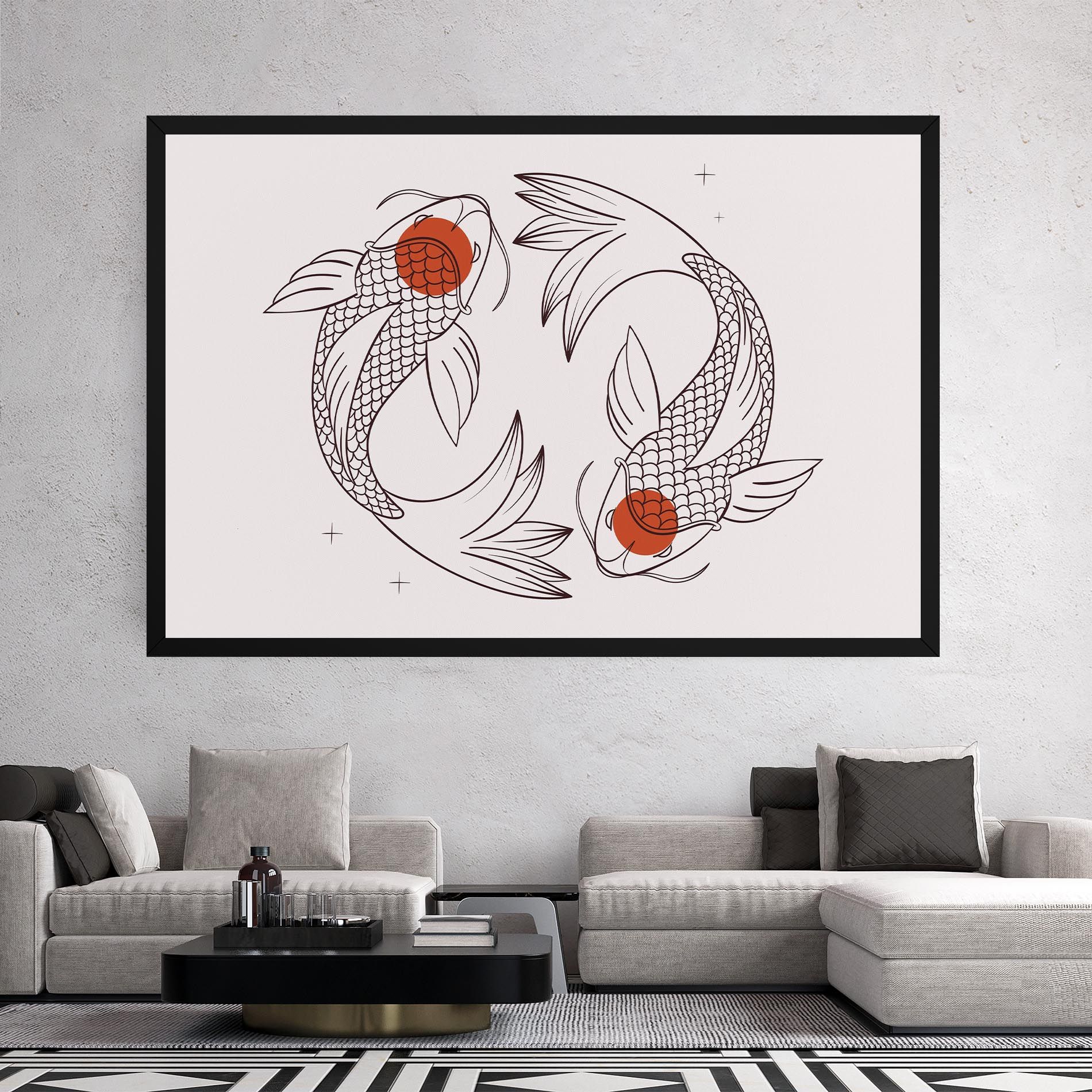 Koi Yinyang Art mockup 2