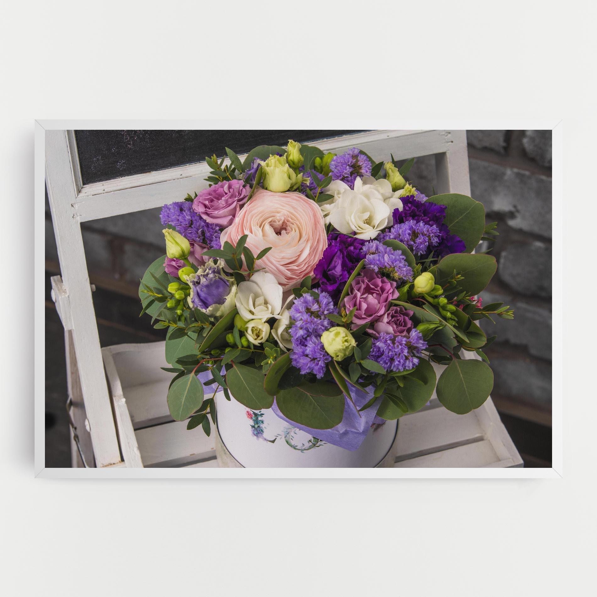 Leinwandbild Big Pink Rose Bouquet mockup 0