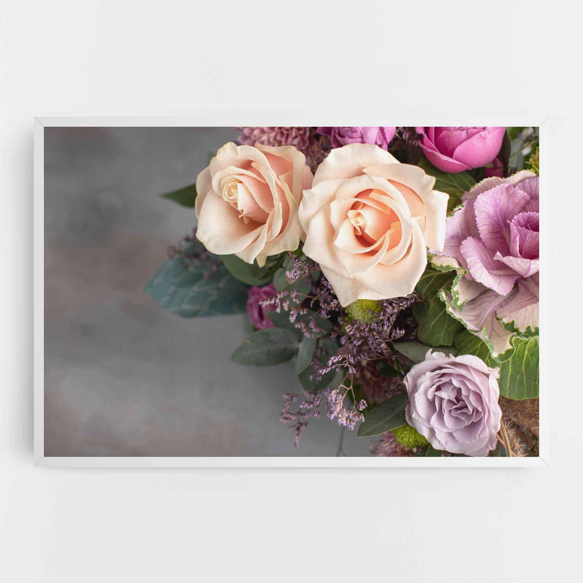 Cream Purple Bouquet mockup 0