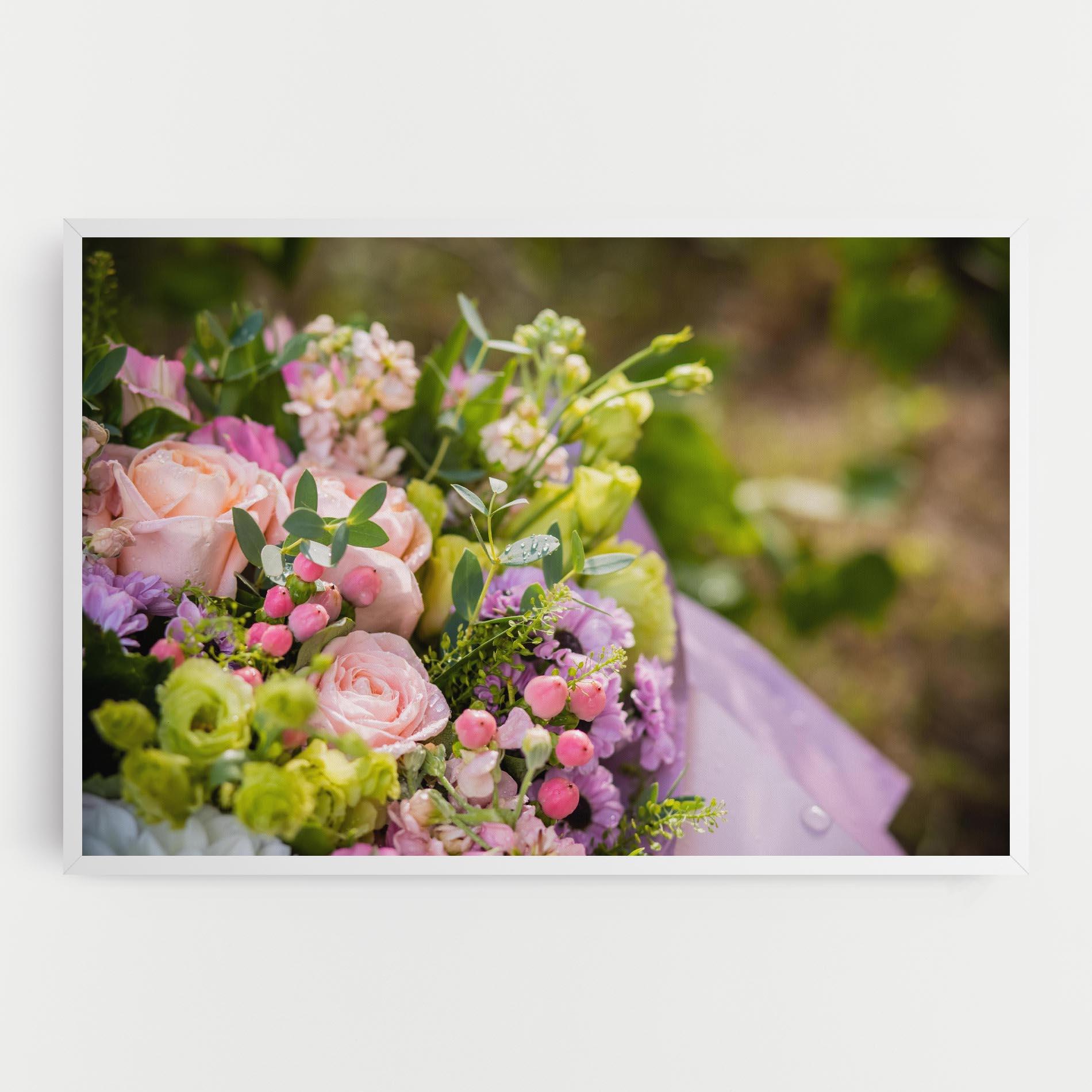 Leinwandbild Green Pink Bouquet mockup 0