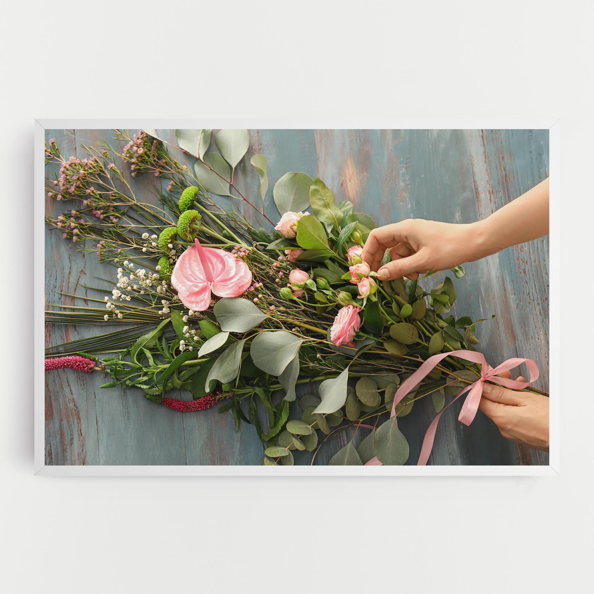 Leinwandbild Preparing Bouquet mockup 0