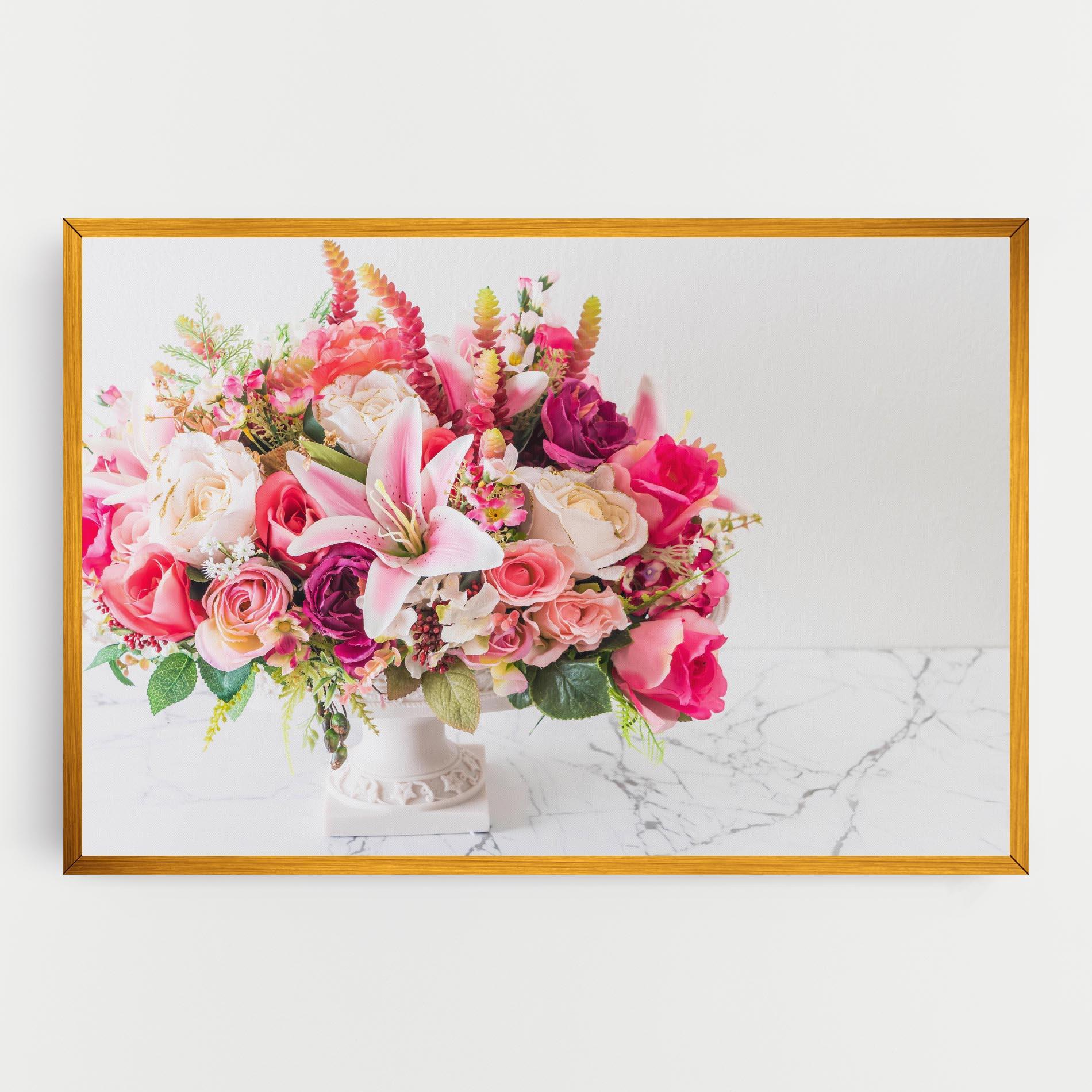 Leinwandbild Bouquet Flowers Vase mockup 0