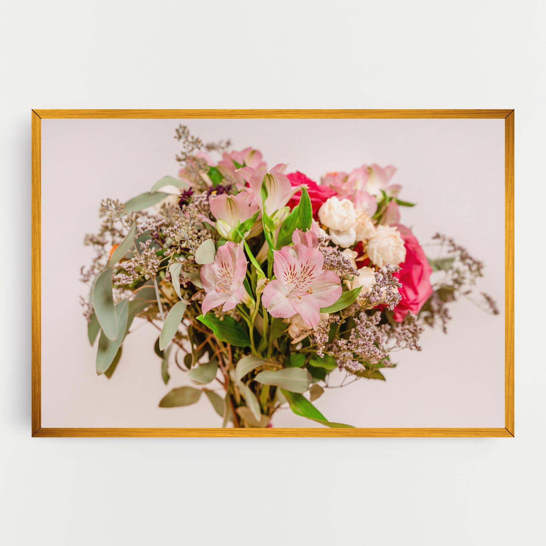 Leinwandbild Girly Pink Bouquet mockup 0