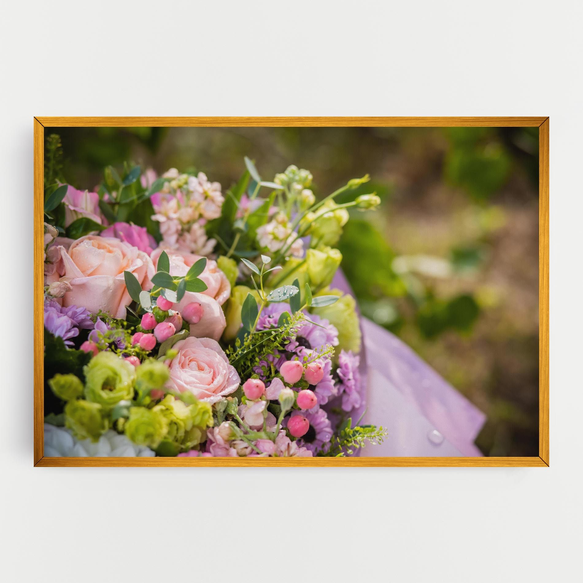 Green Pink Bouquet mockup 0