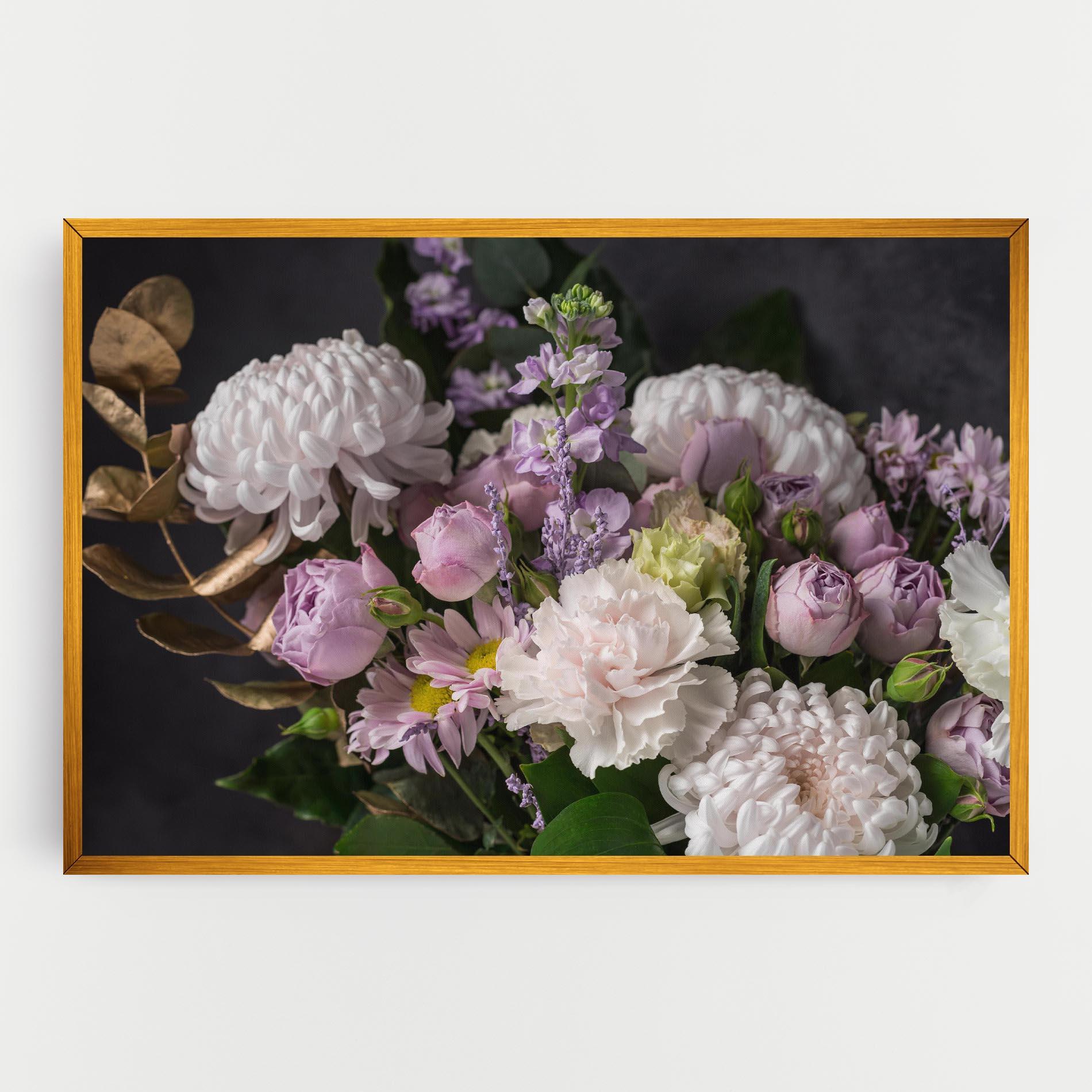 Leinwandbild Pastel Purple Bouquet mockup 0