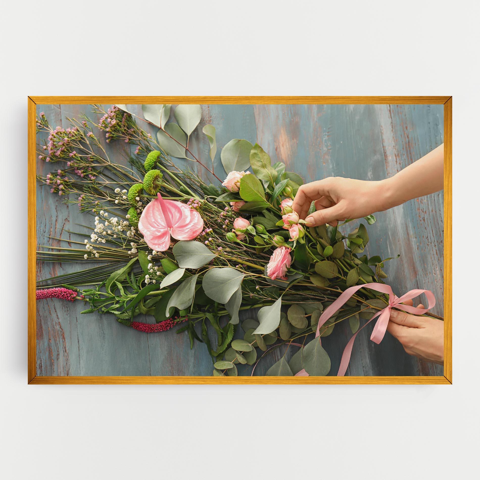 Leinwandbild Preparing Bouquet mockup 0