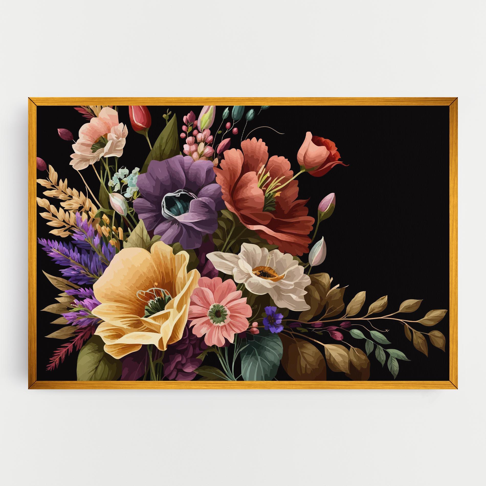 Leinwandbild Vintage Bouquet Art mockup 0