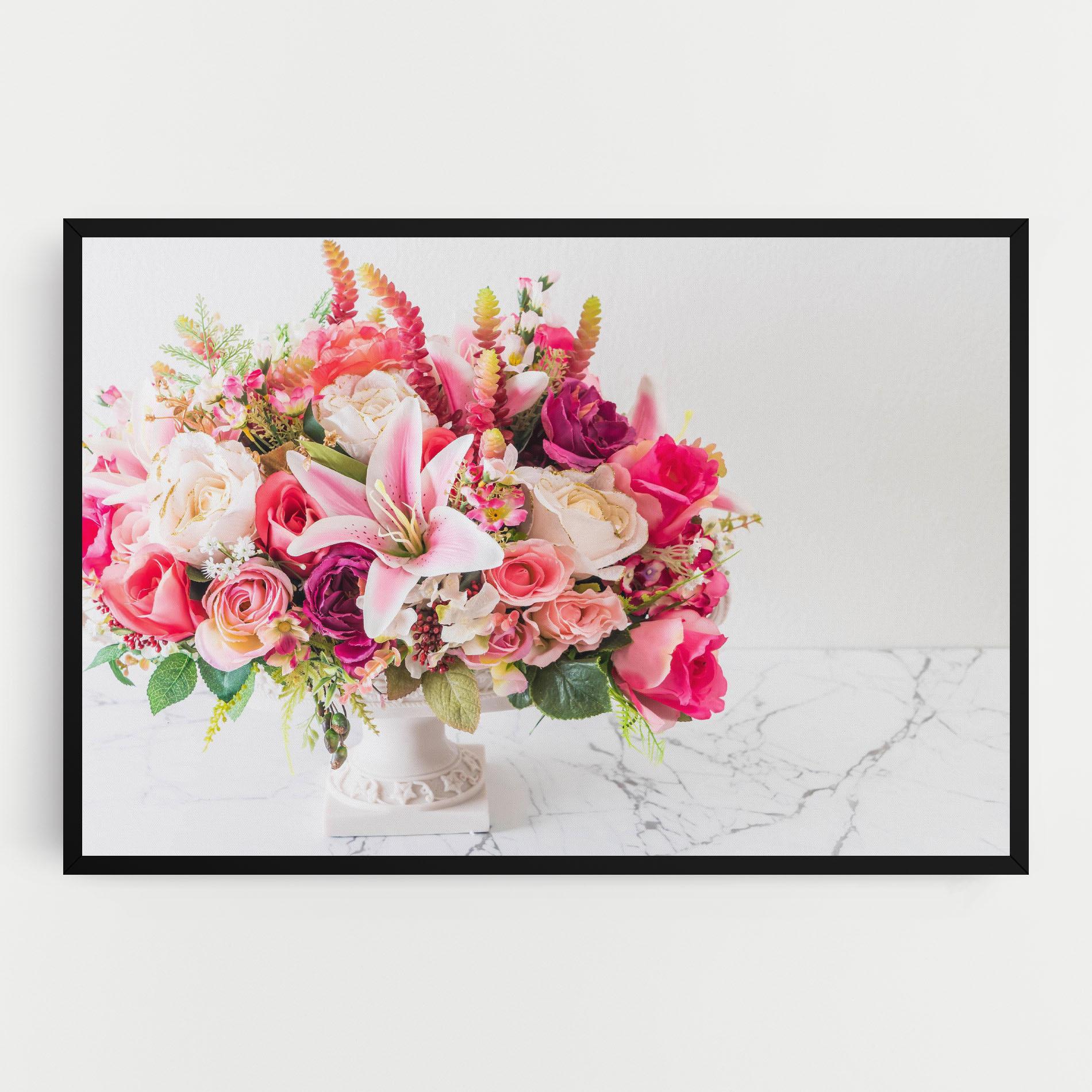 Leinwandbild Bouquet Flowers Vase mockup 0