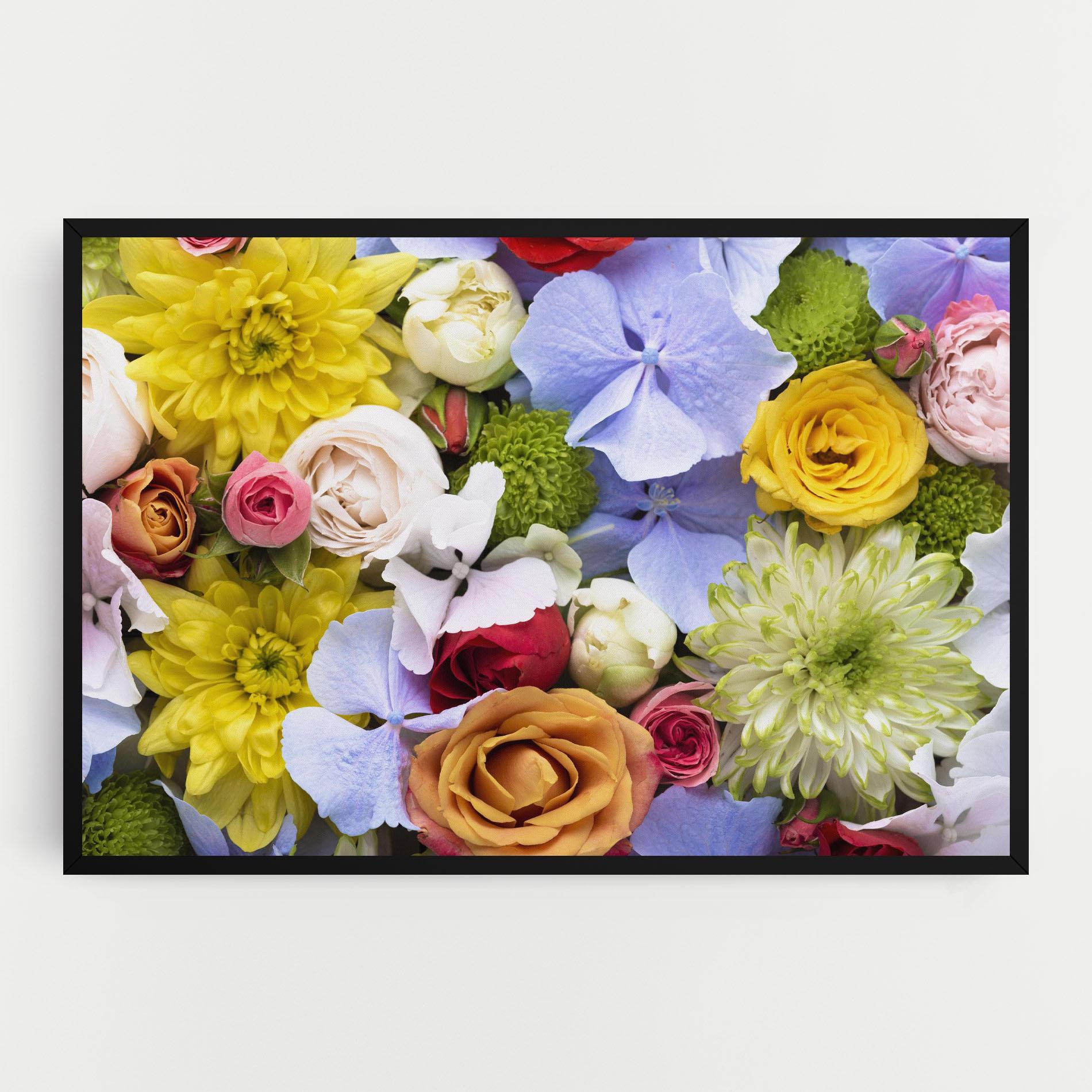 Leinwandbild Color Mix Flower Bouquet mockup 0