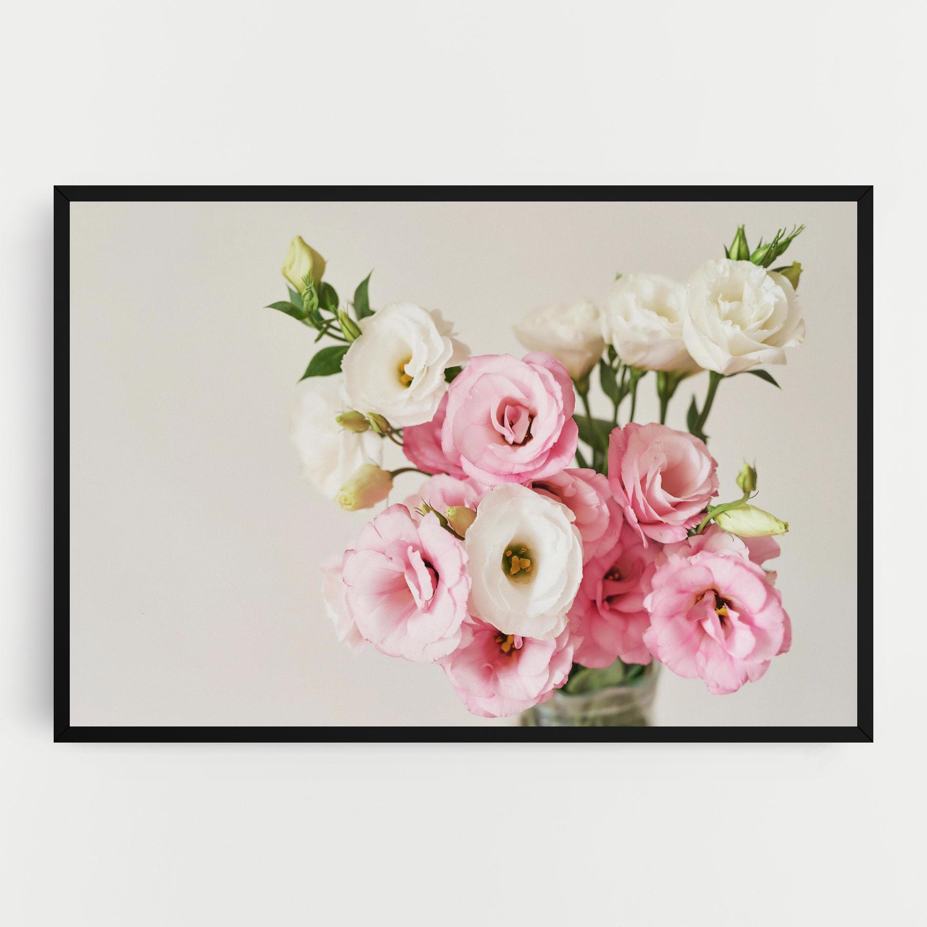 Leinwandbild Cute Pink Flowers mockup 0