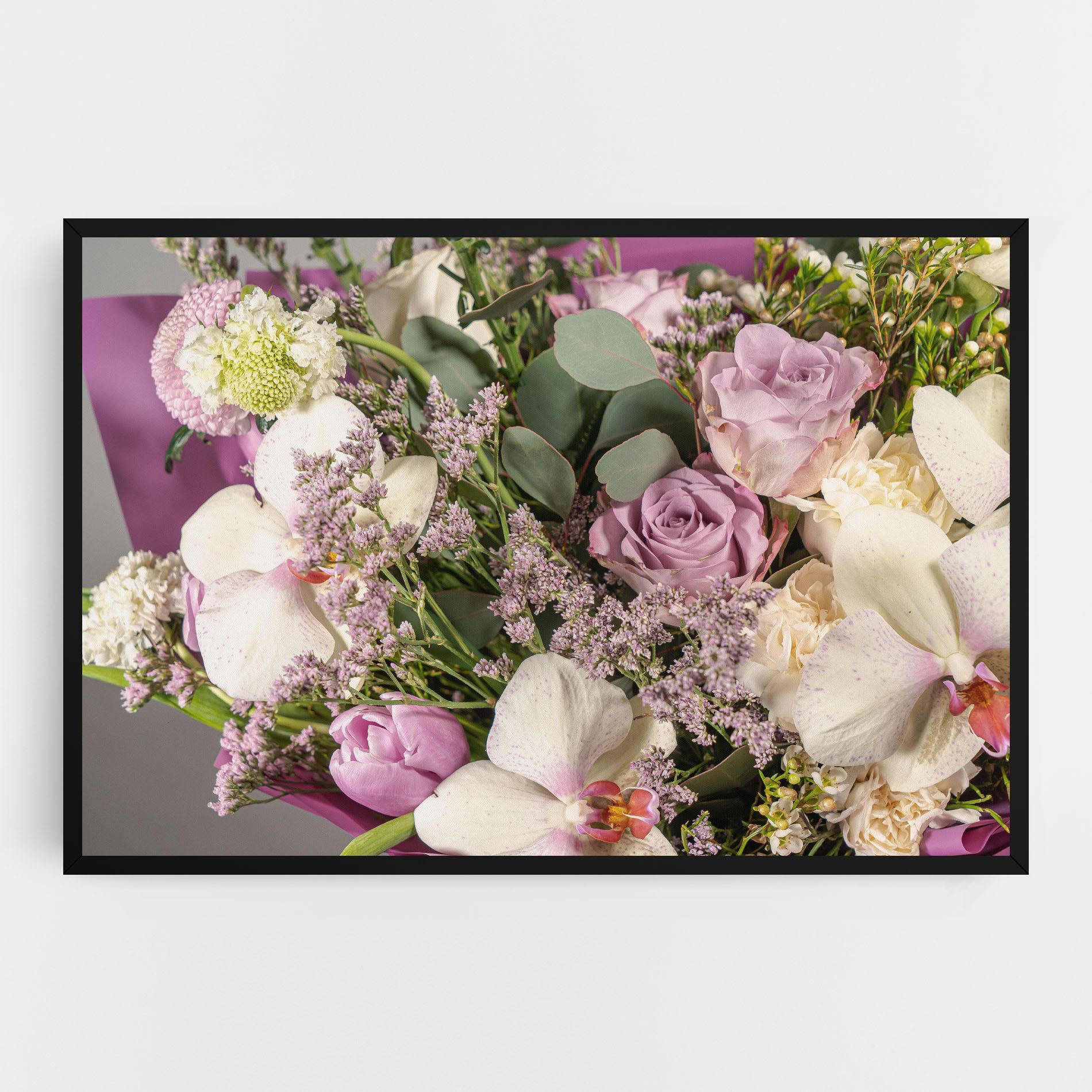 Leinwandbild Cute Purple Bouquet mockup 0