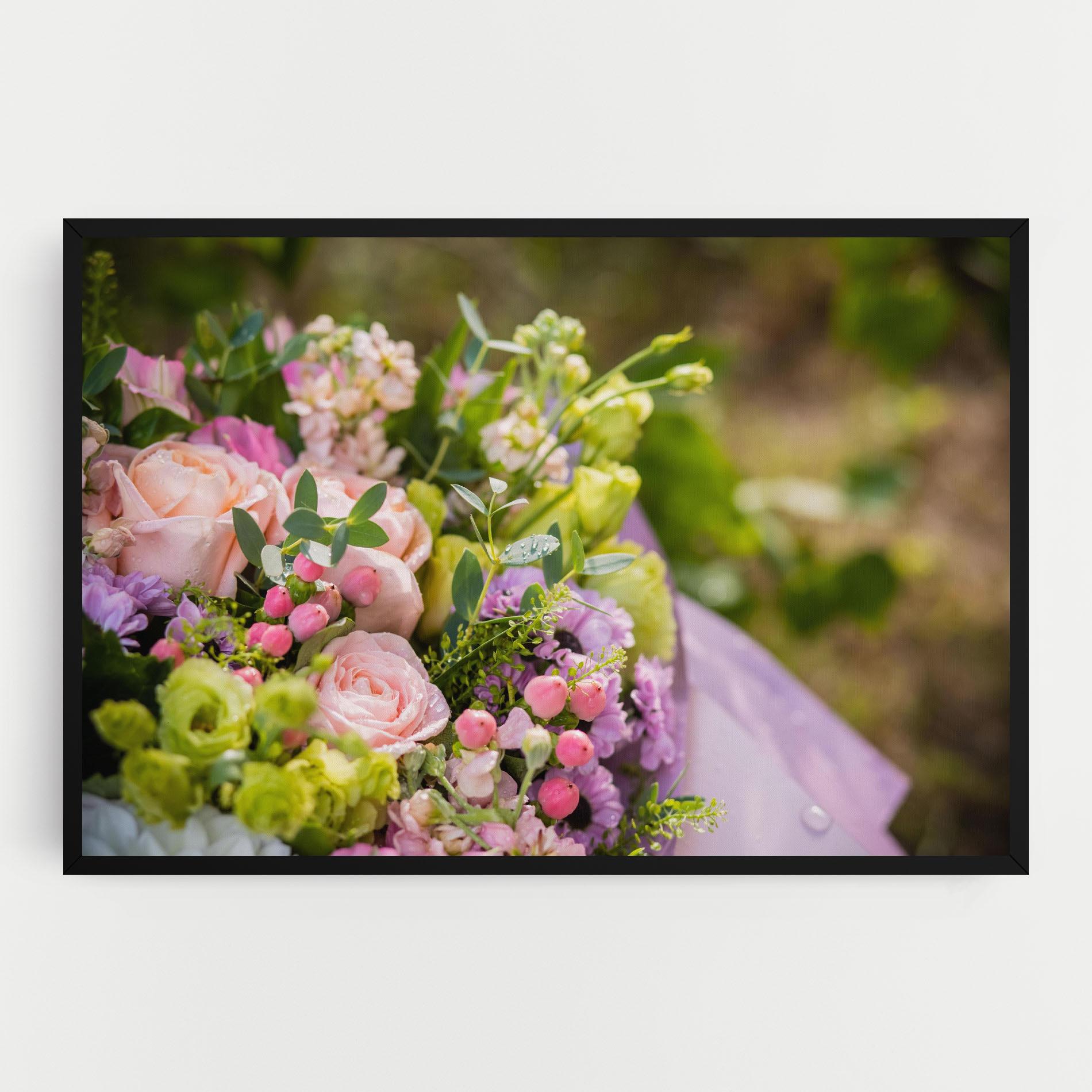 Leinwandbild Green Pink Bouquet mockup 0