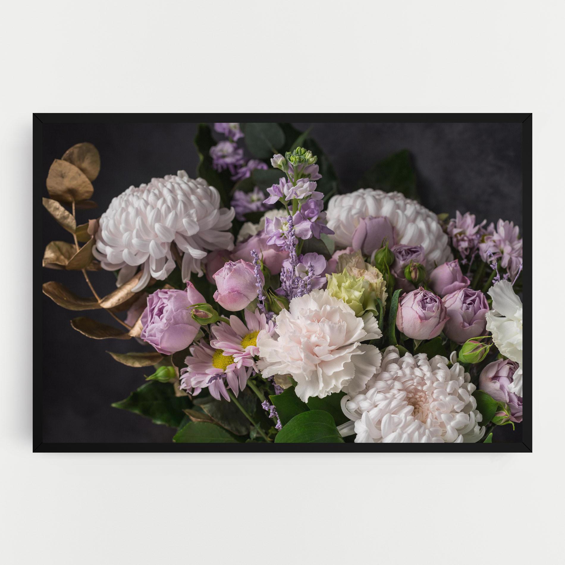 Leinwandbild Pastel Purple Bouquet mockup 0