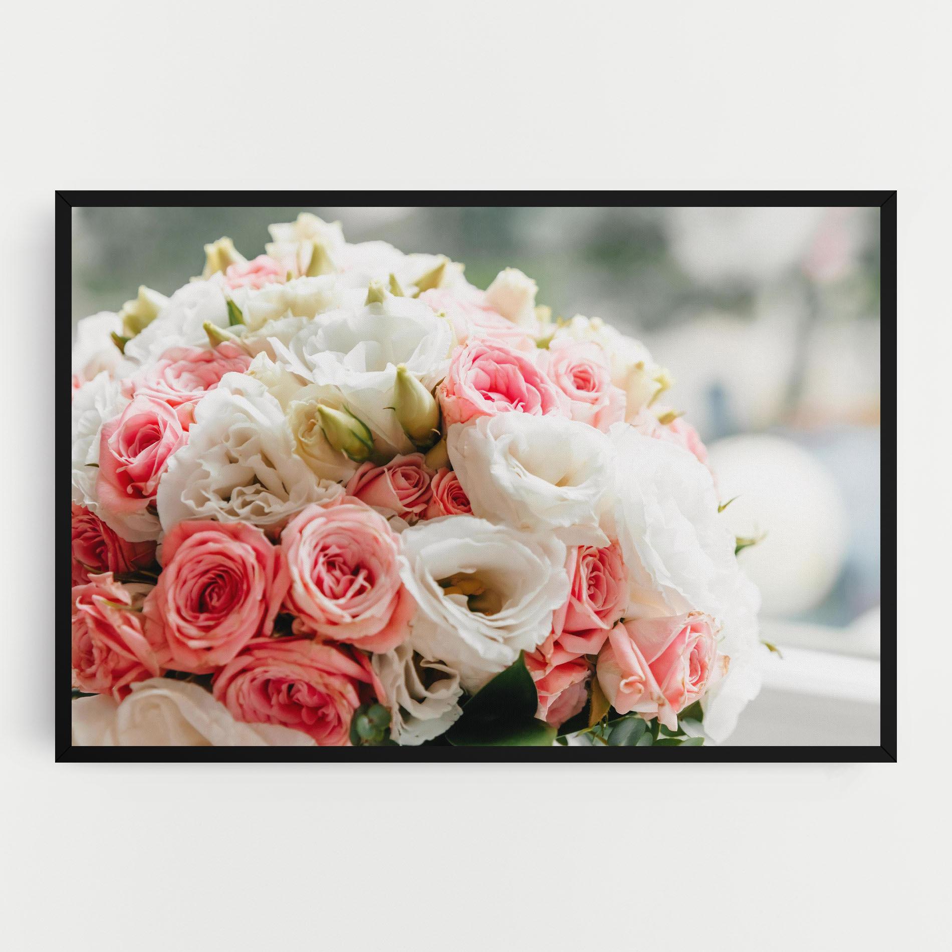 Leinwandbild Pink Beautiful Bouquet mockup 0
