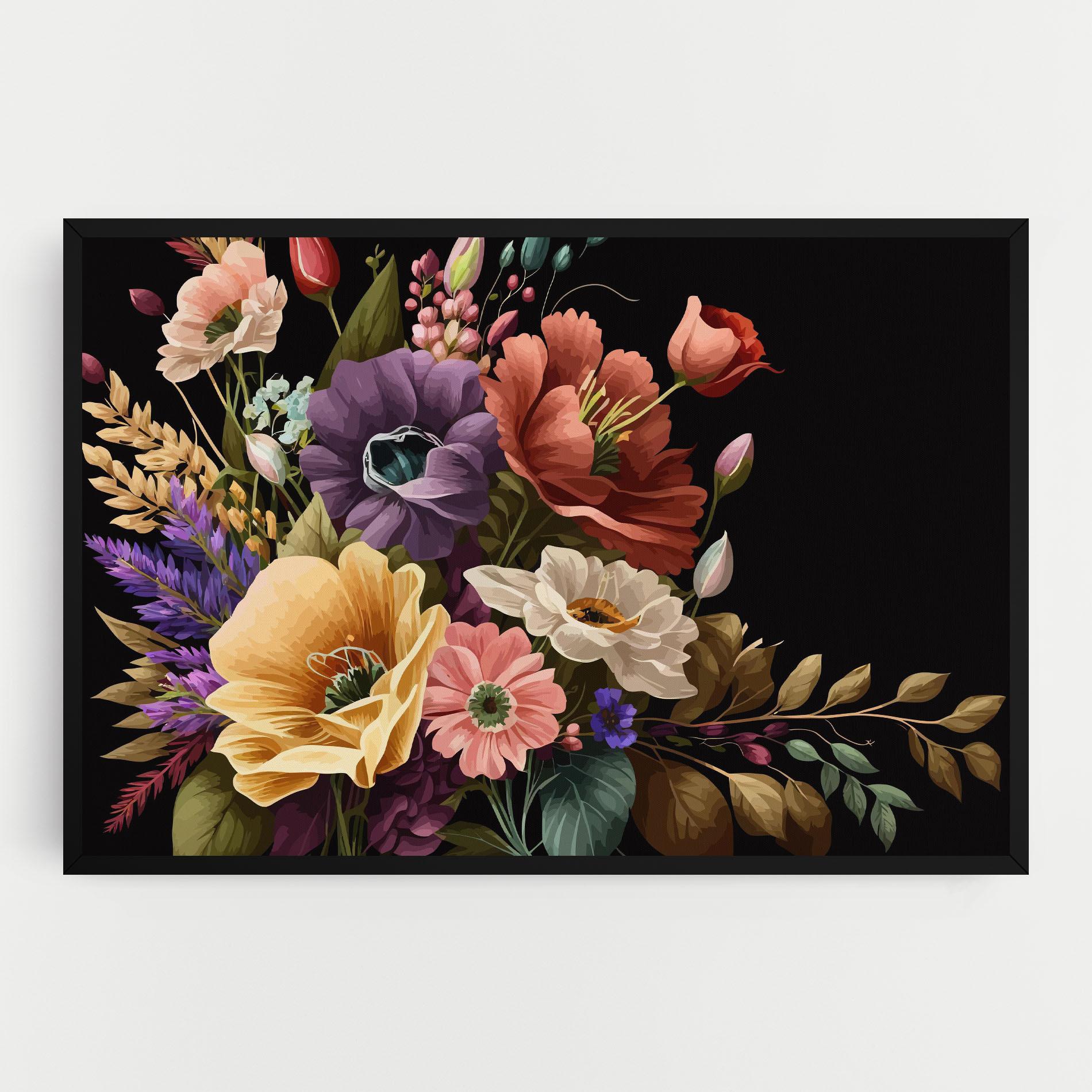 Leinwandbild Vintage Bouquet Art mockup 0