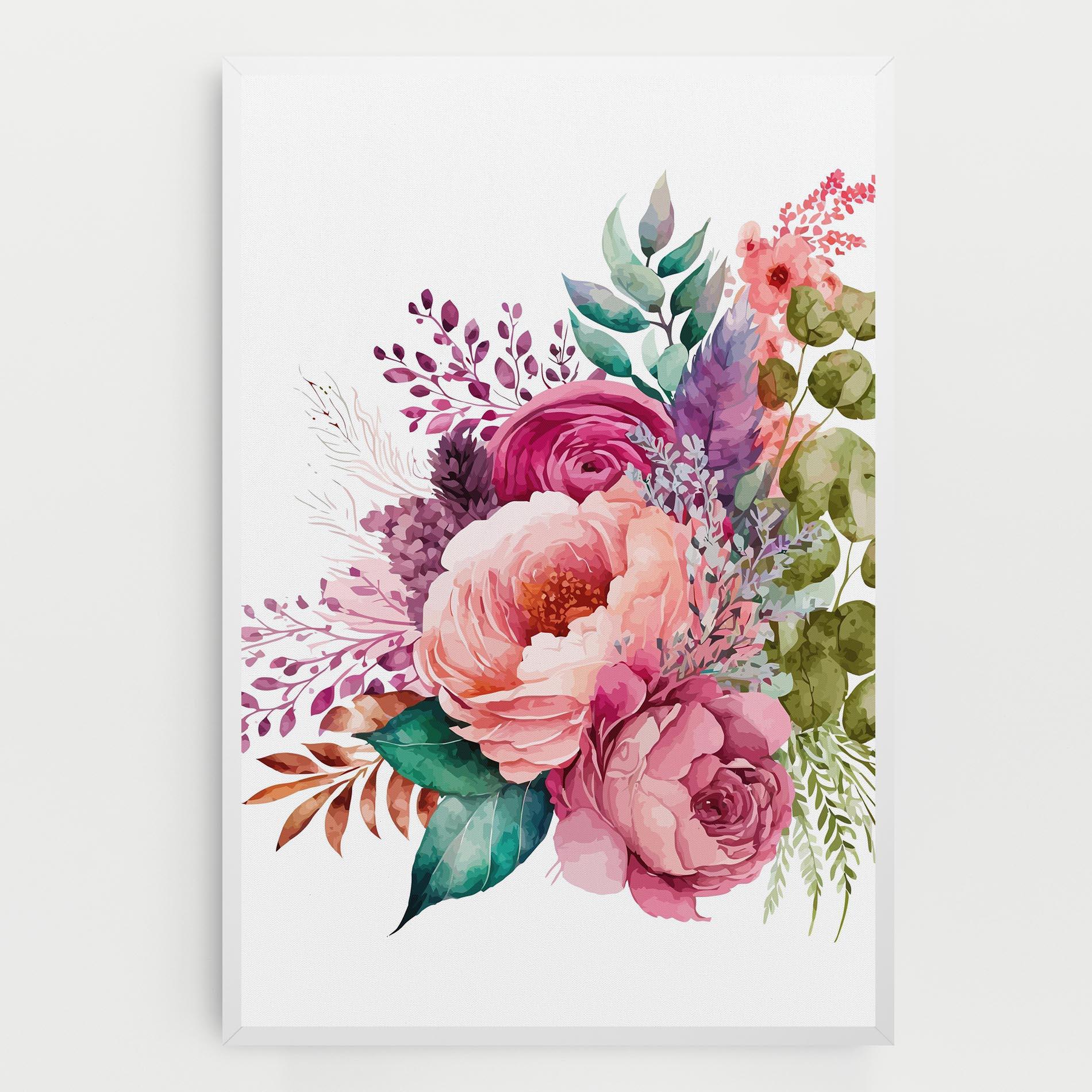Leinwandbild Bouquet Of Pink Roses mockup 0