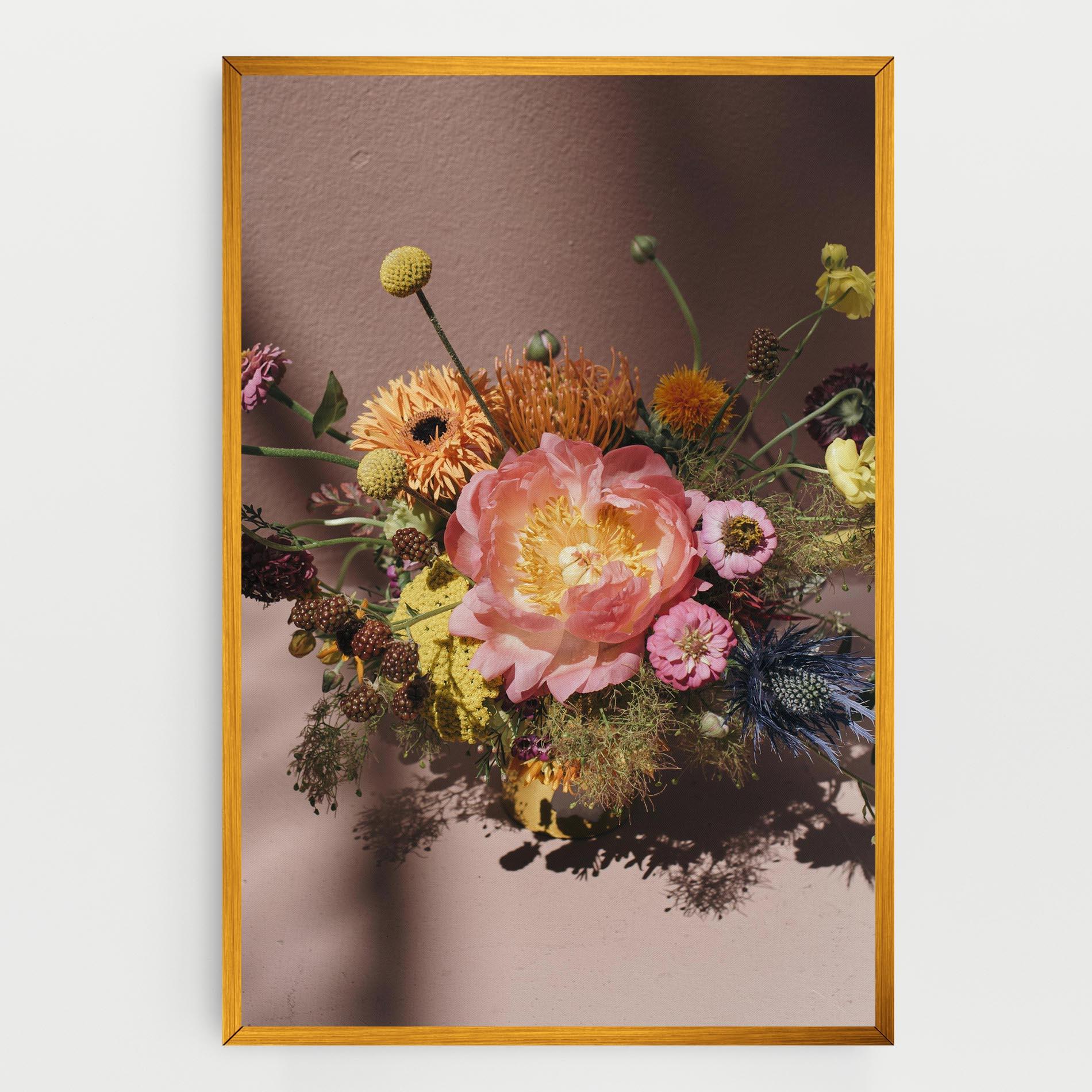Leinwandbild Pastel Orange Bouquet mockup 0