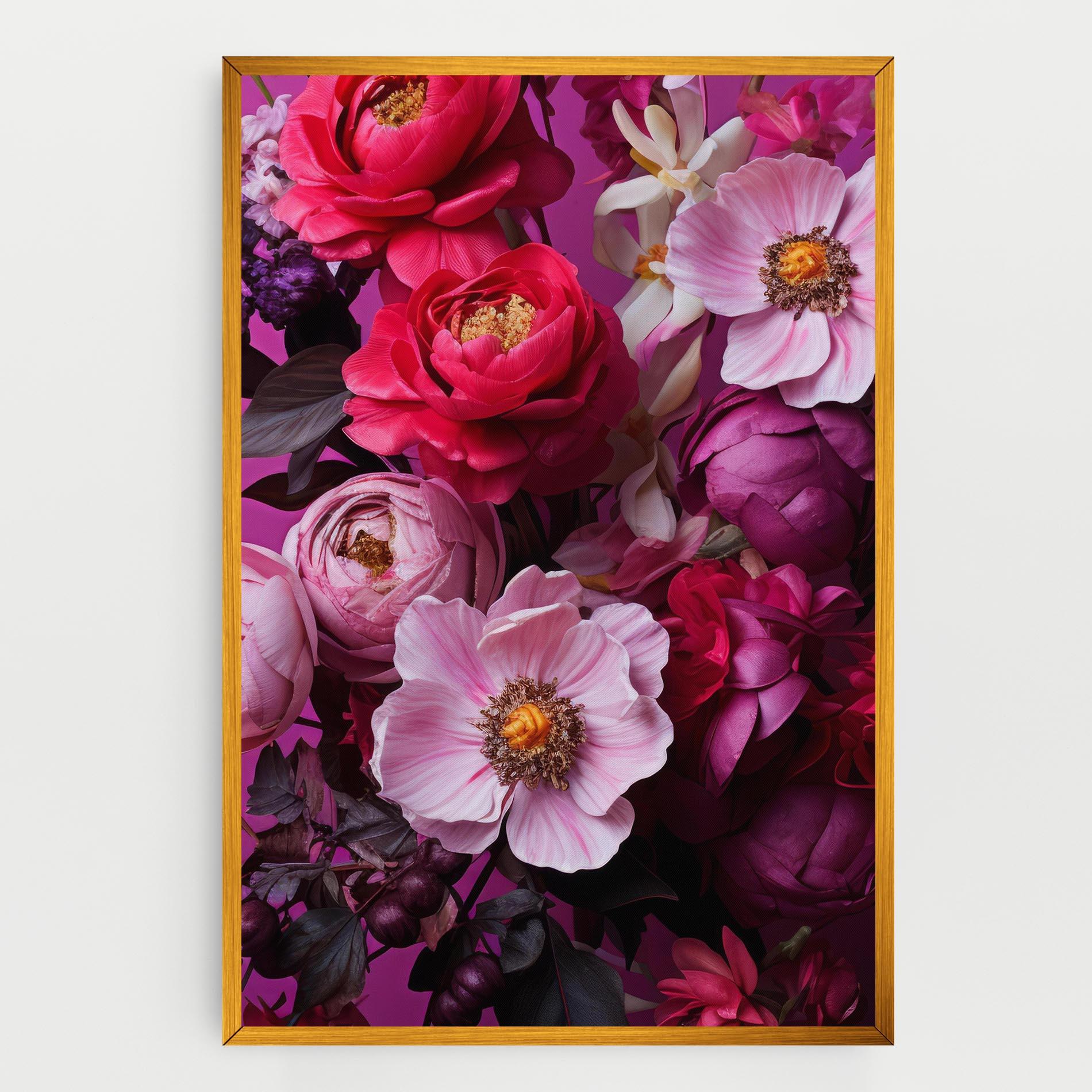 Leinwandbild Pink Red Bouquet mockup 0