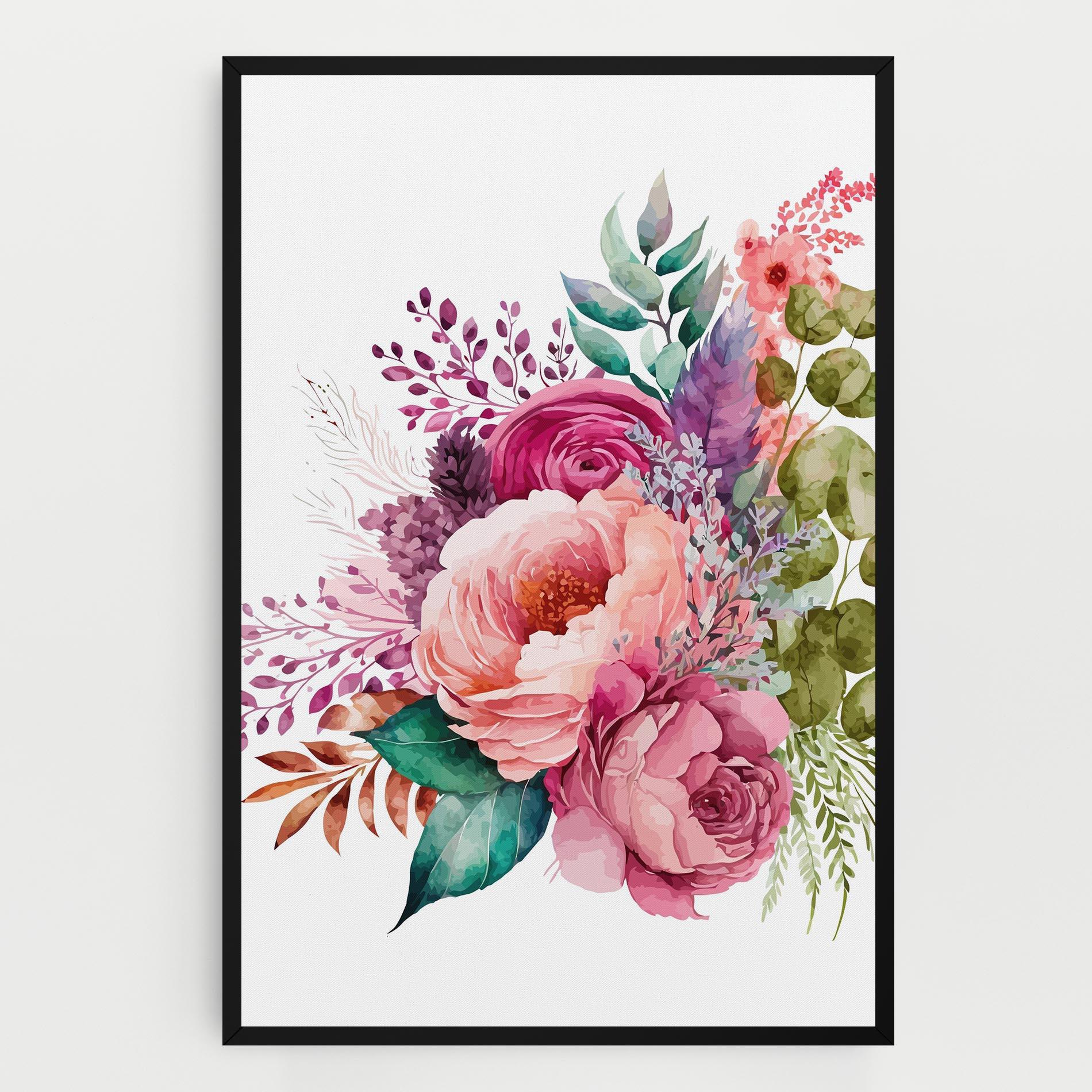 Leinwandbild Bouquet Of Pink Roses mockup 0