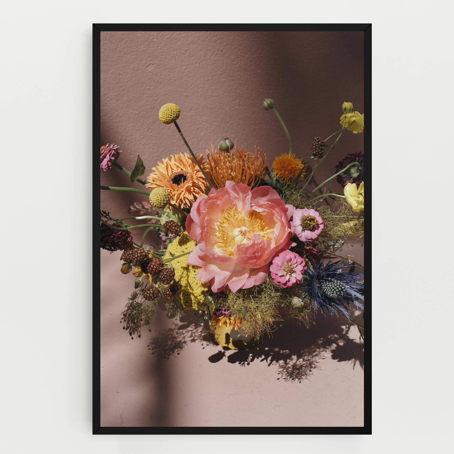 Leinwandbild Pastel Orange Bouquet mockup 0
