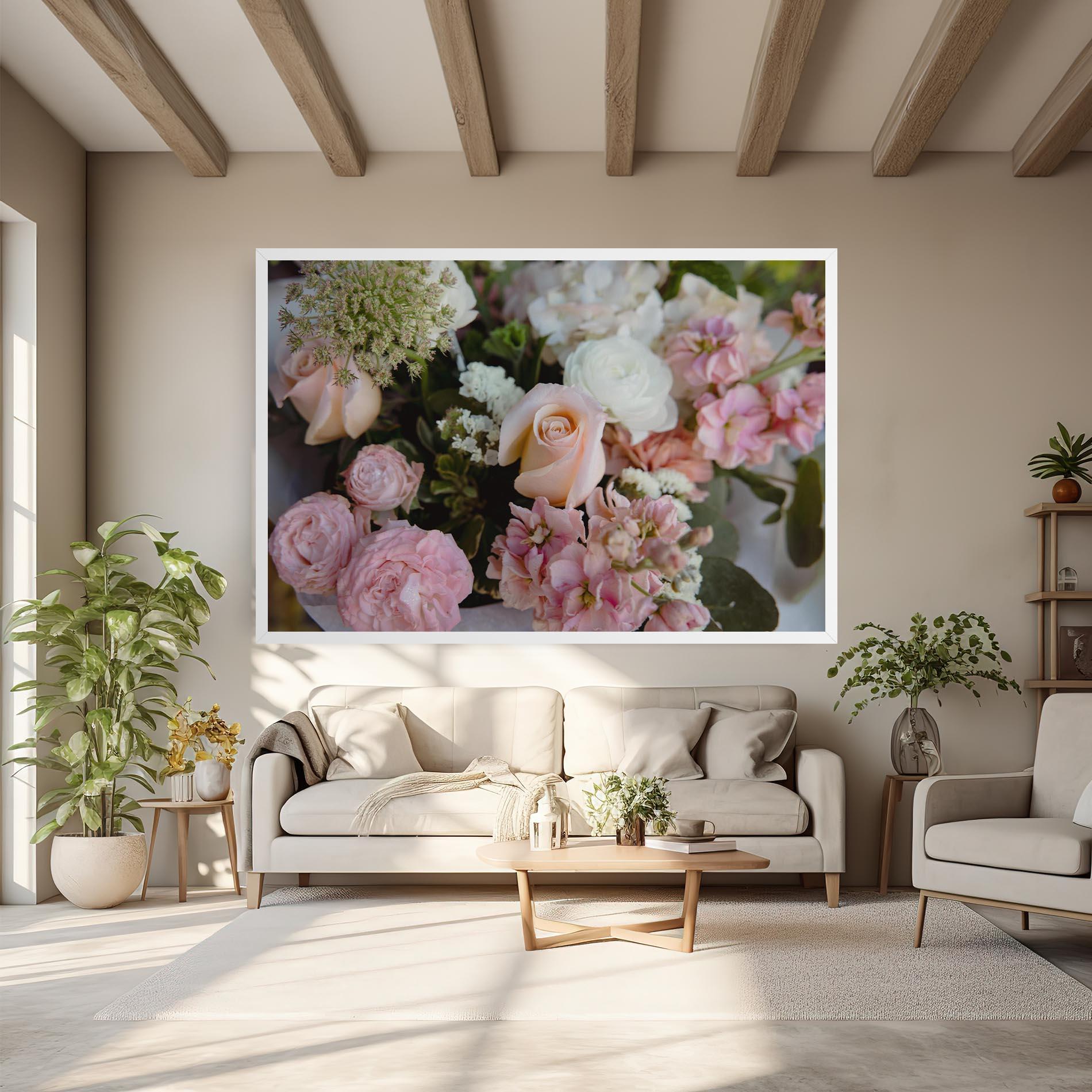 Leinwandbild Beautiful Pink Pastel mockup 6