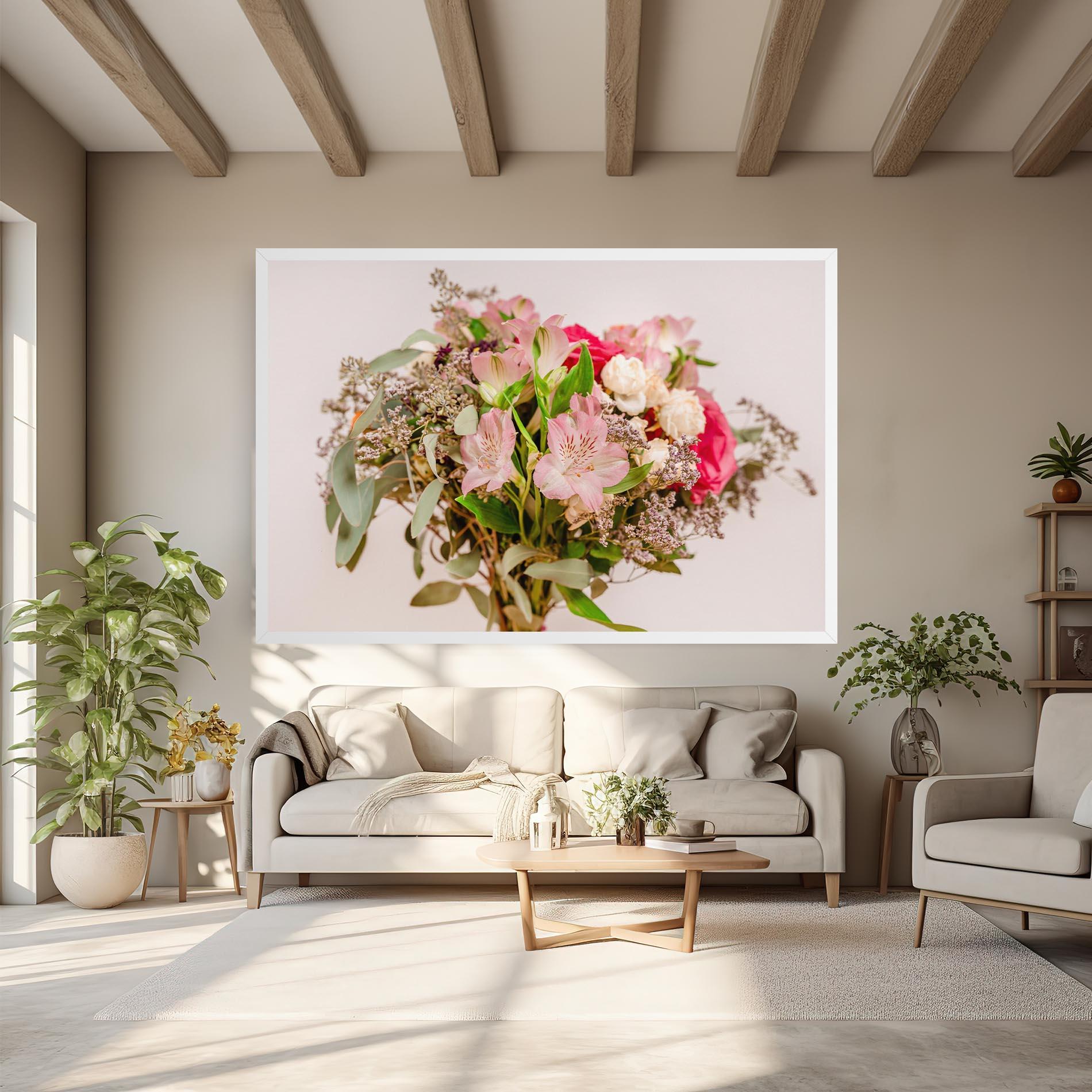 Leinwandbild Girly Pink Bouquet mockup 6