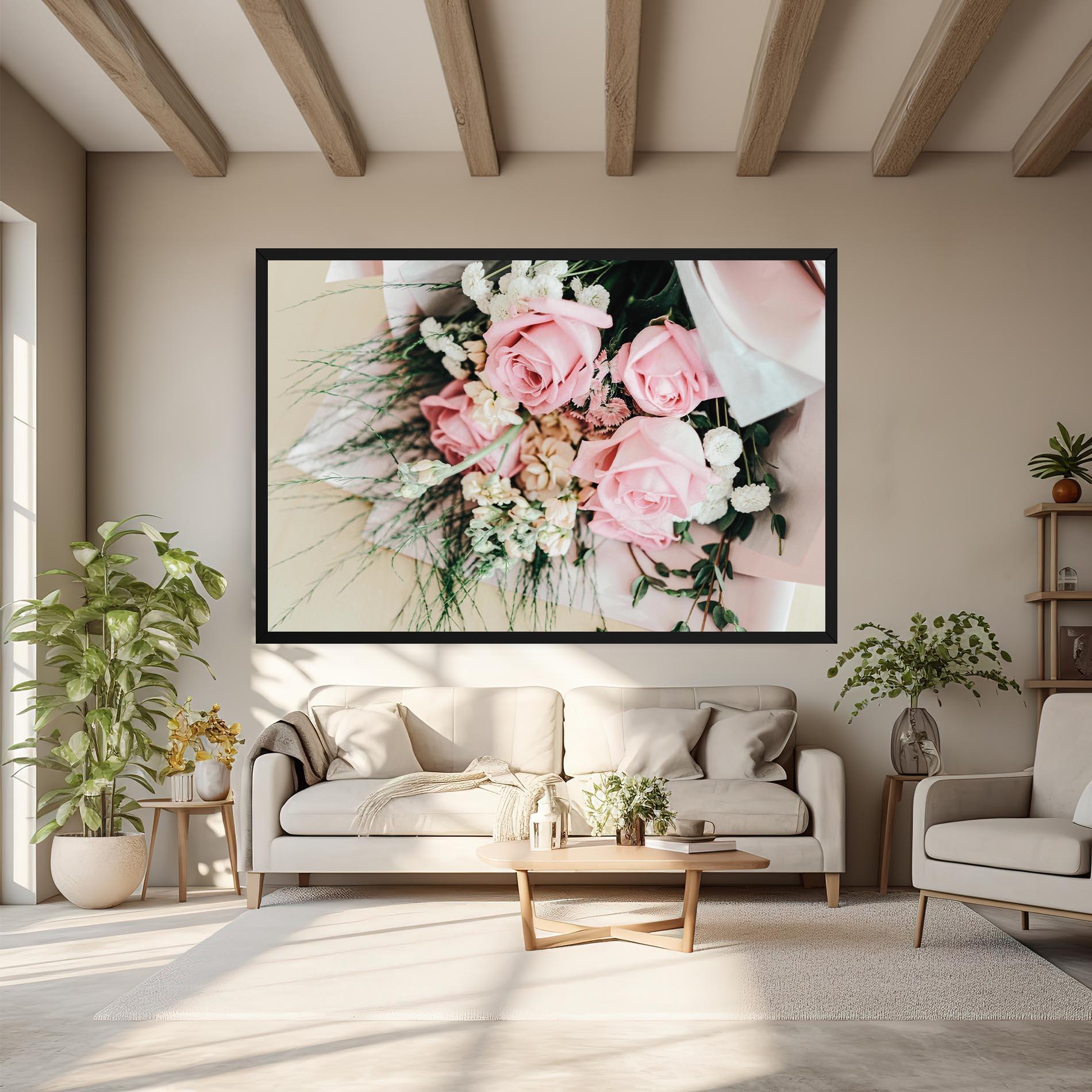 Leinwandbild Baby Pink Bouquet mockup 6