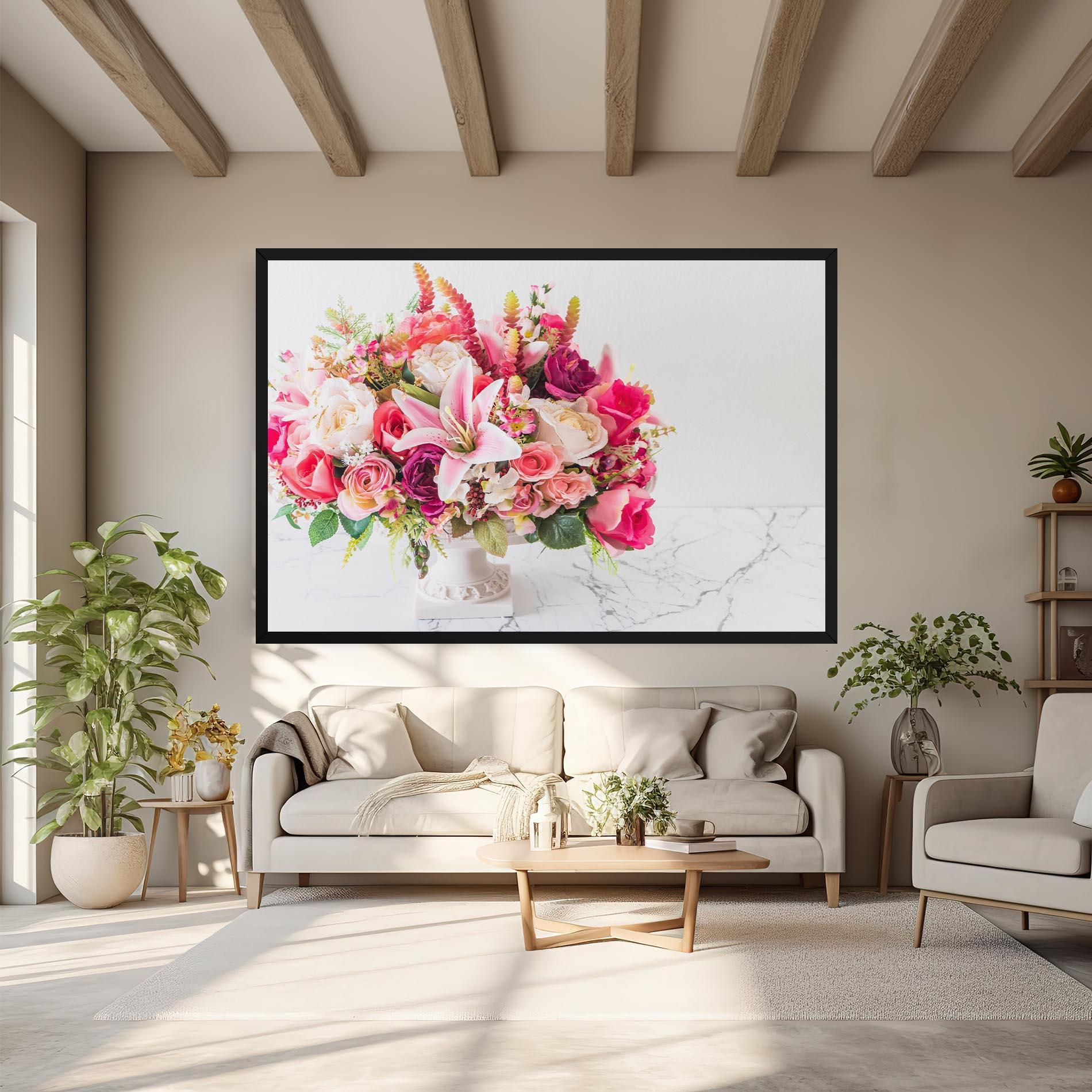 Leinwandbild Bouquet Flowers Vase mockup 6