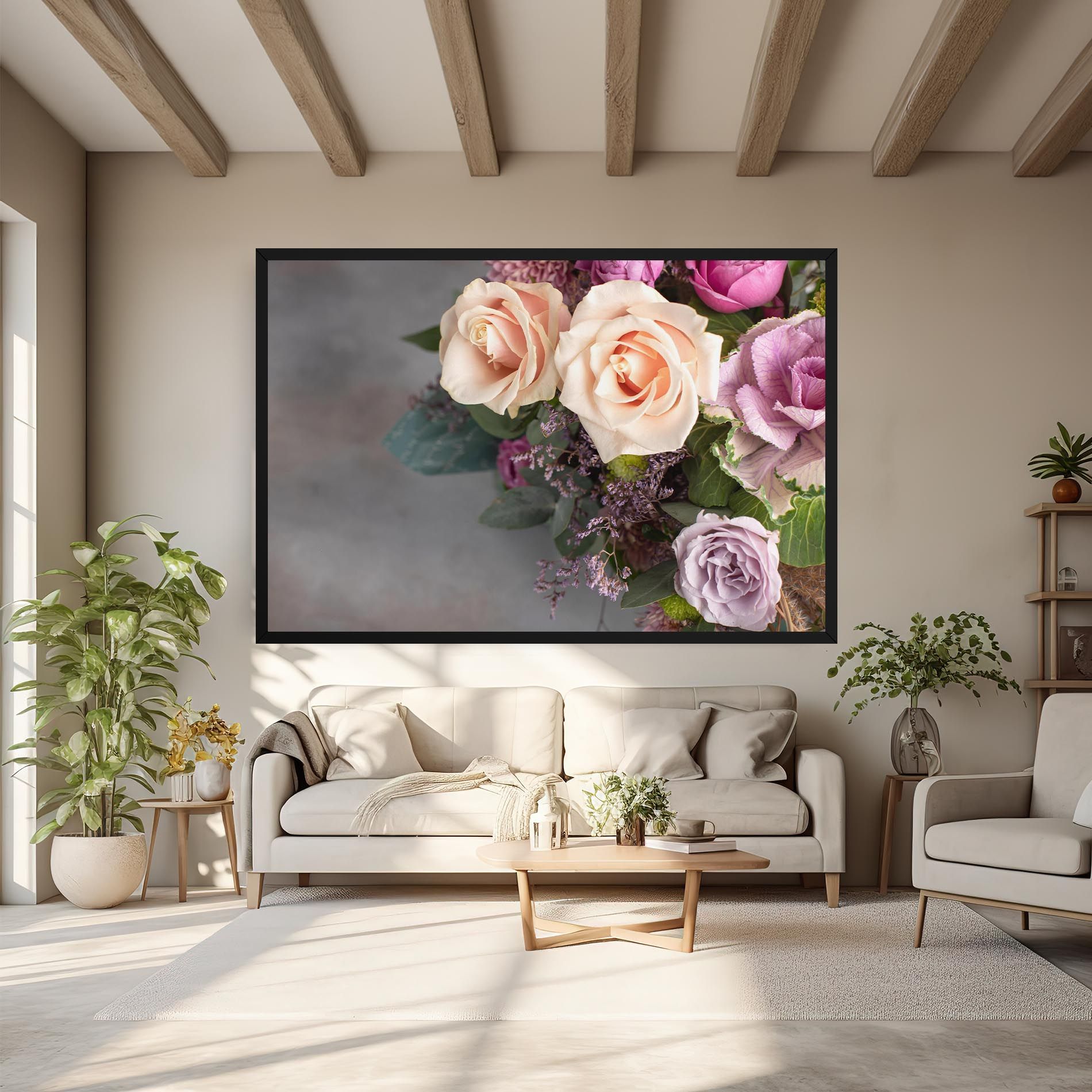 Cream Purple Bouquet mockup 6