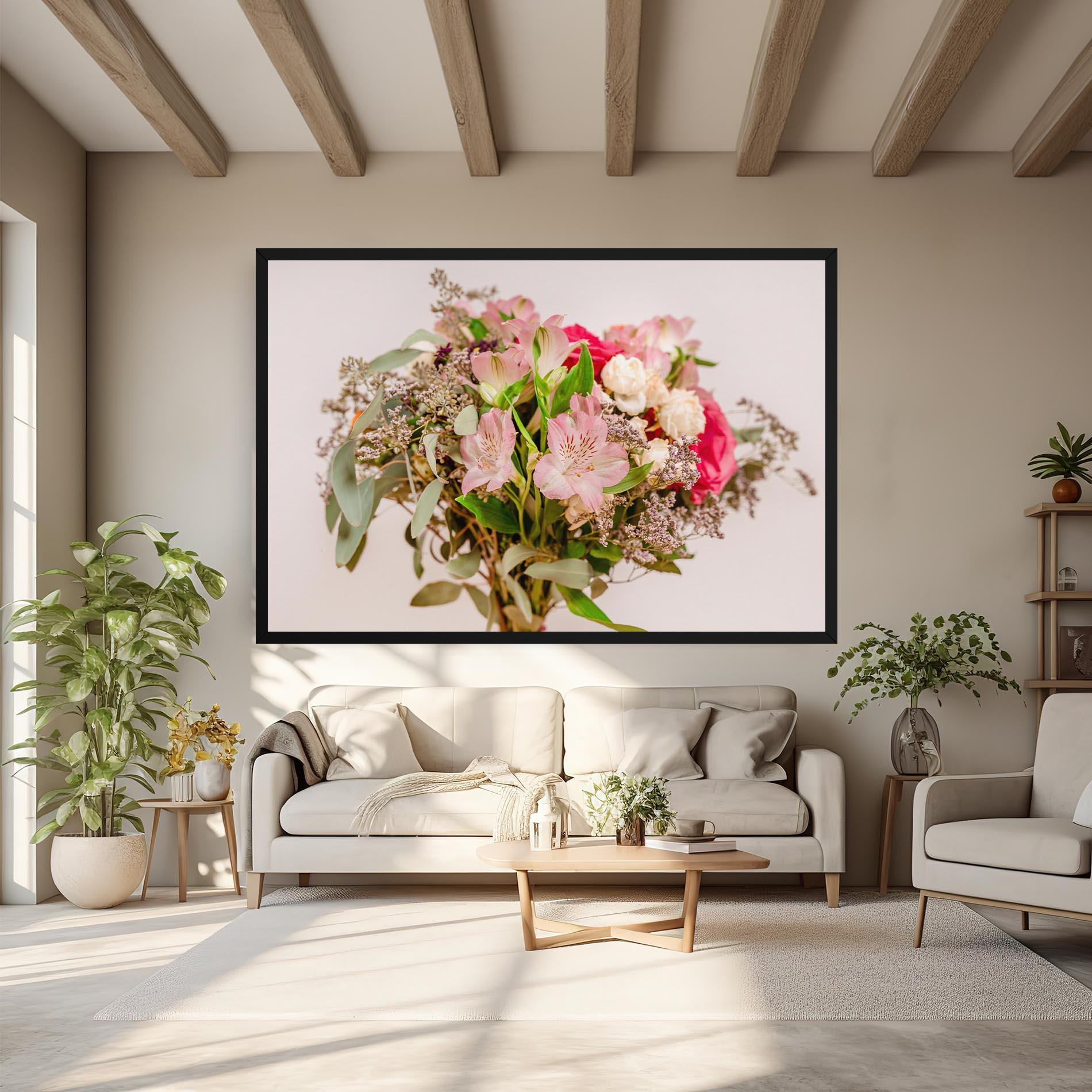 Leinwandbild Girly Pink Bouquet mockup 6