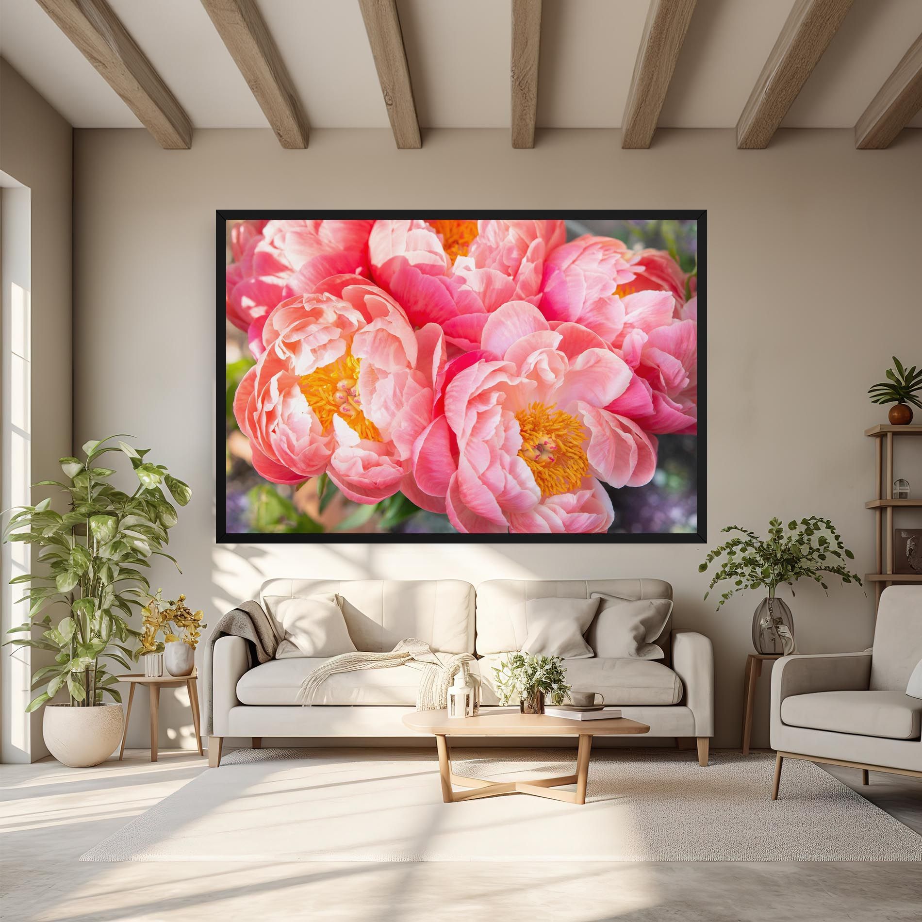 Opened Peonies Bouquet mockup 6