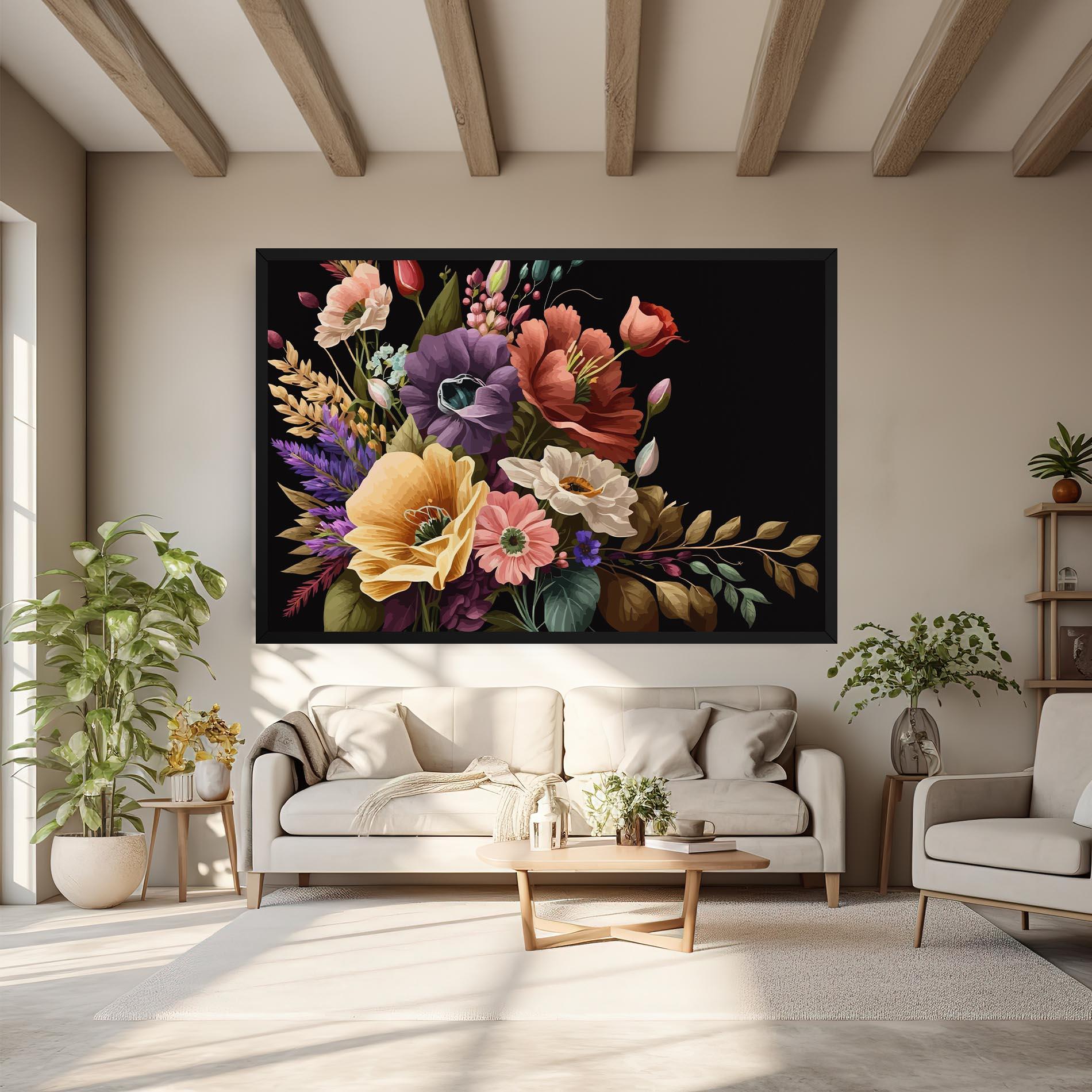 Leinwandbild Vintage Bouquet Art mockup 6