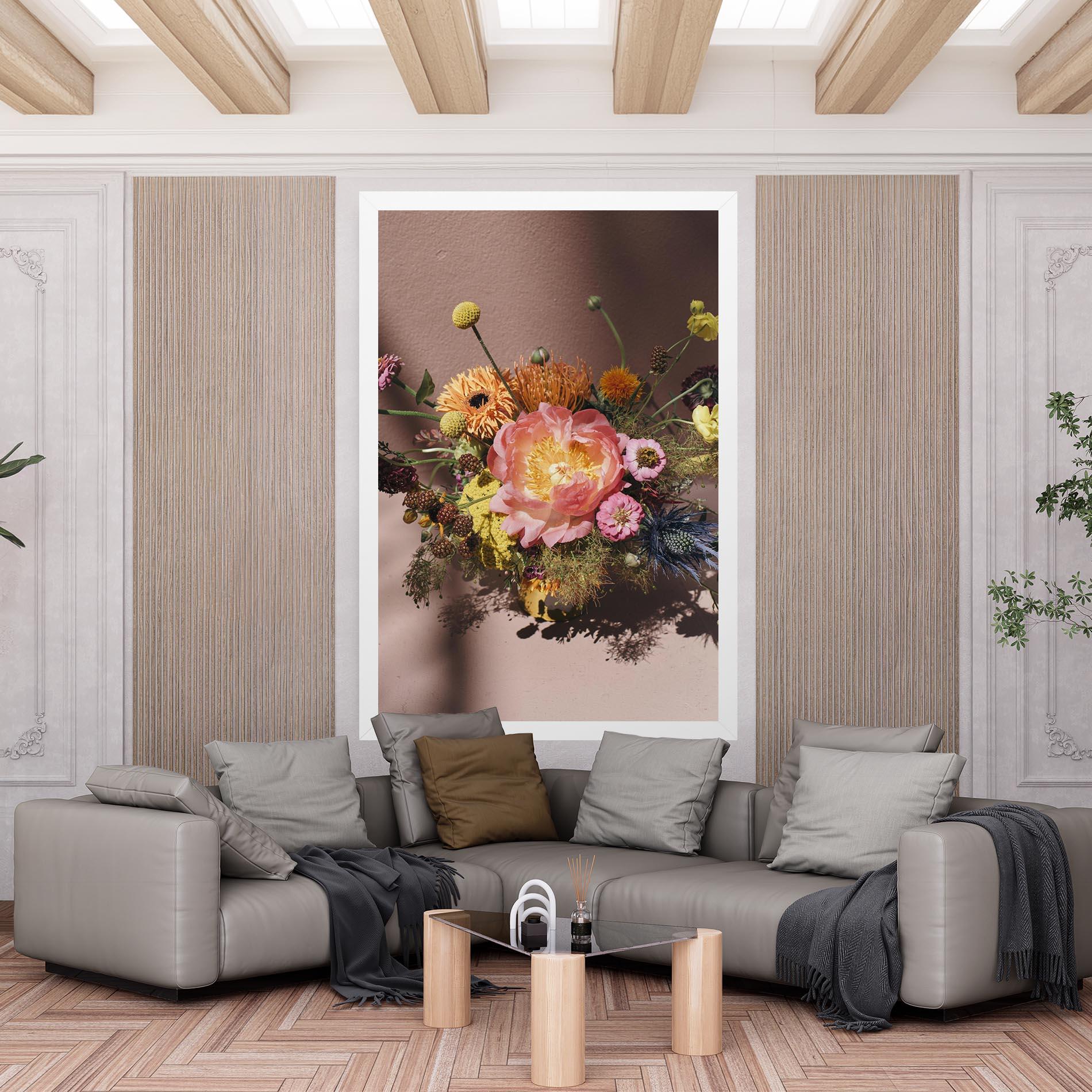 Leinwandbild Pastel Orange Bouquet mockup 6