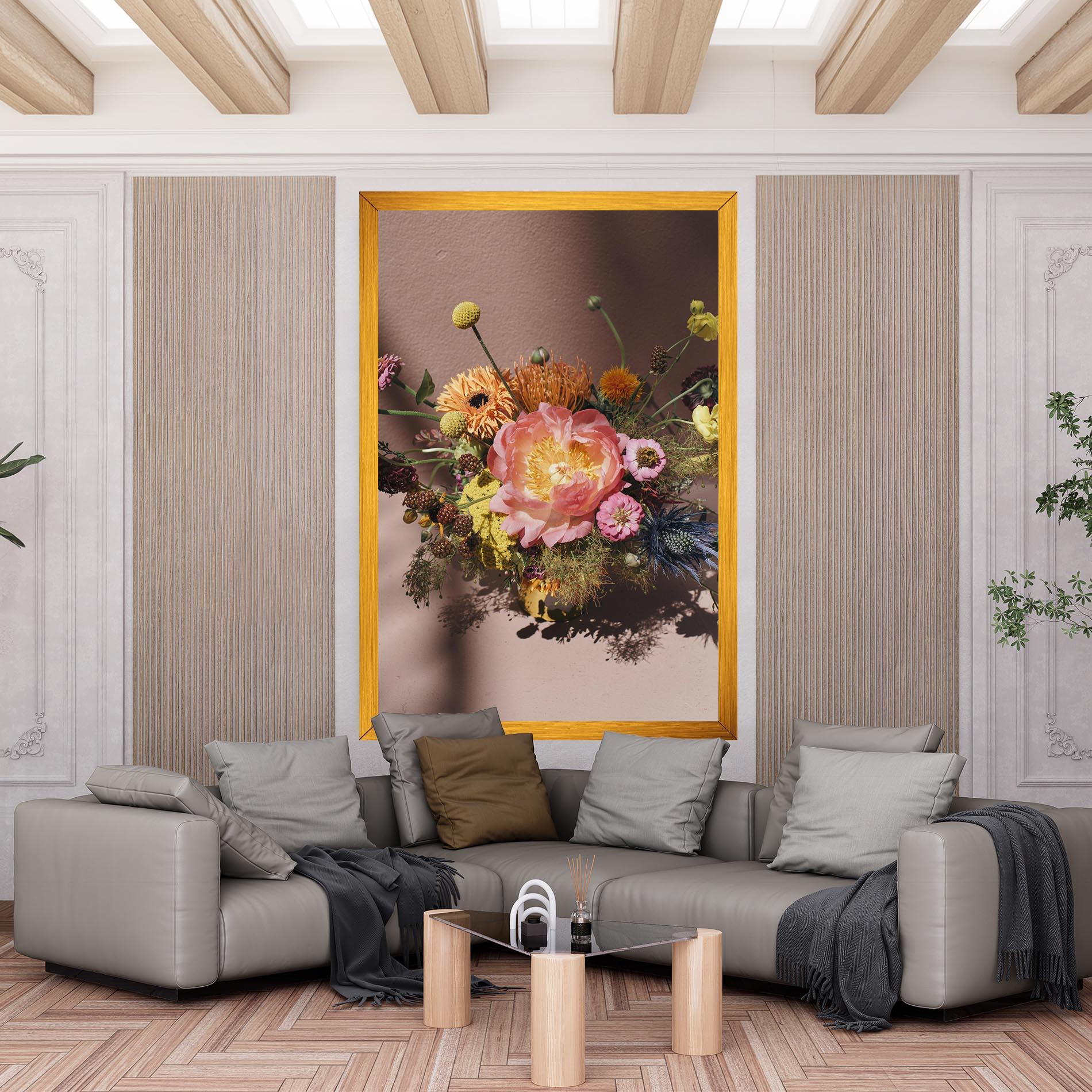 Leinwandbild Pastel Orange Bouquet mockup 6