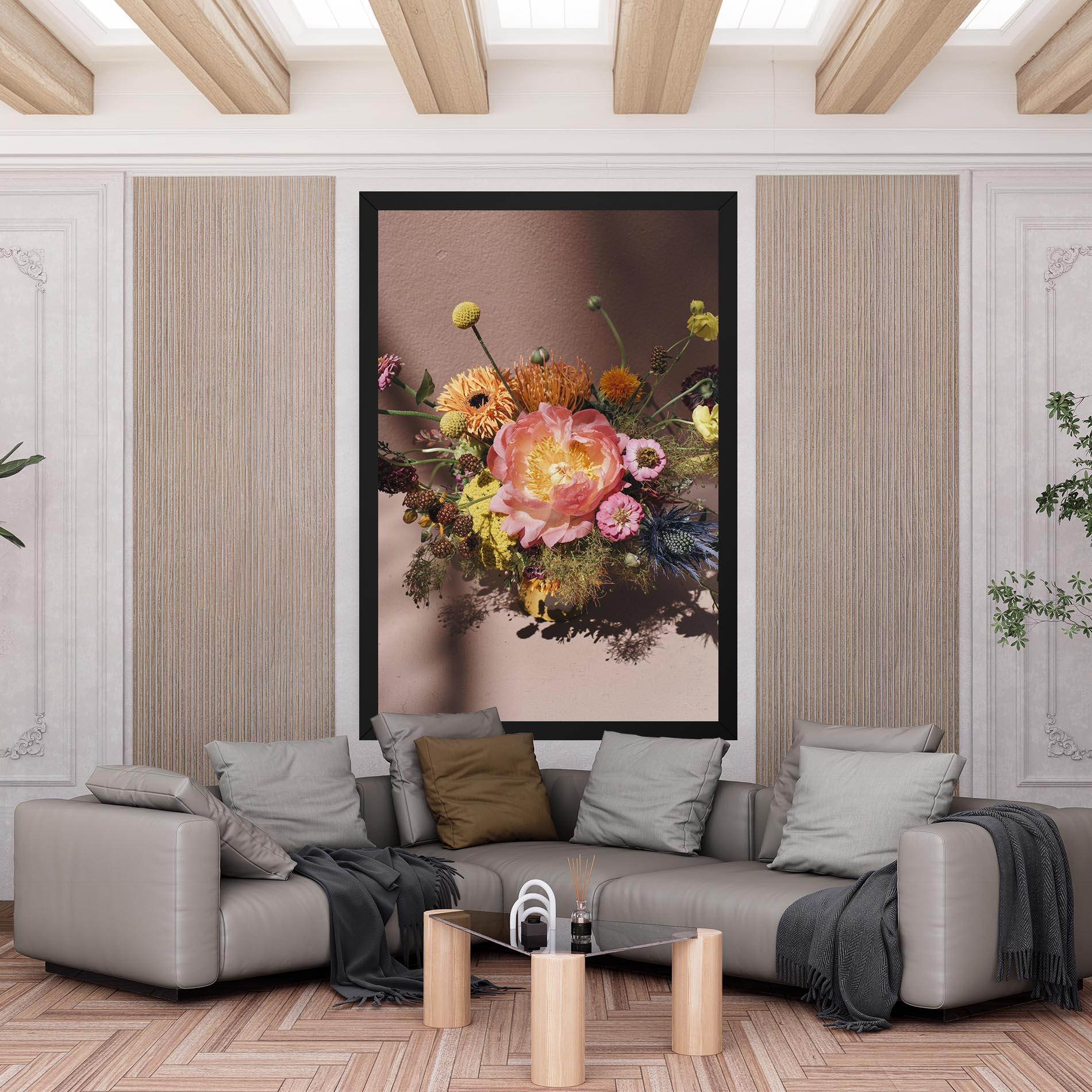 Leinwandbild Pastel Orange Bouquet mockup 6