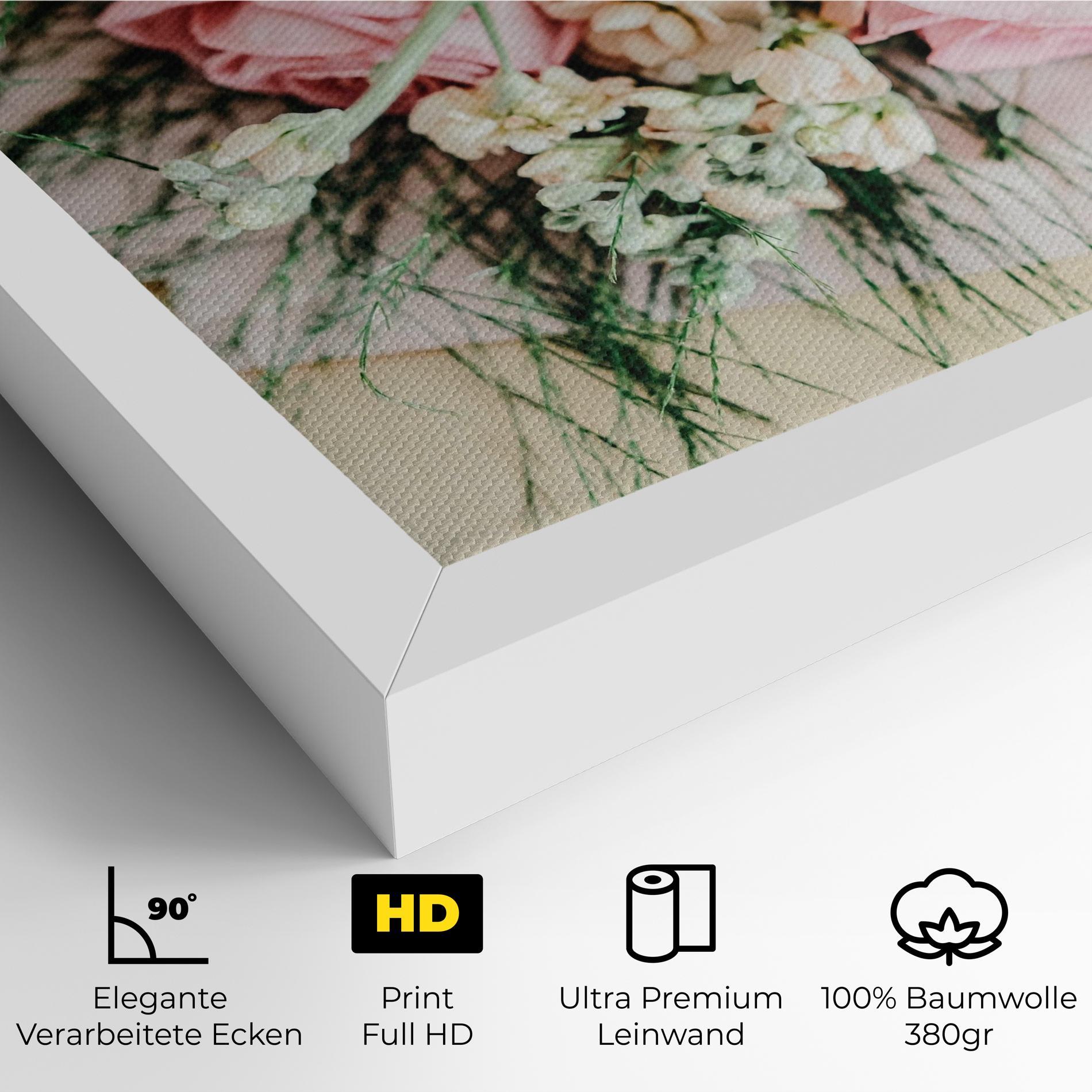 Leinwandbild Baby Pink Bouquet mockup 4