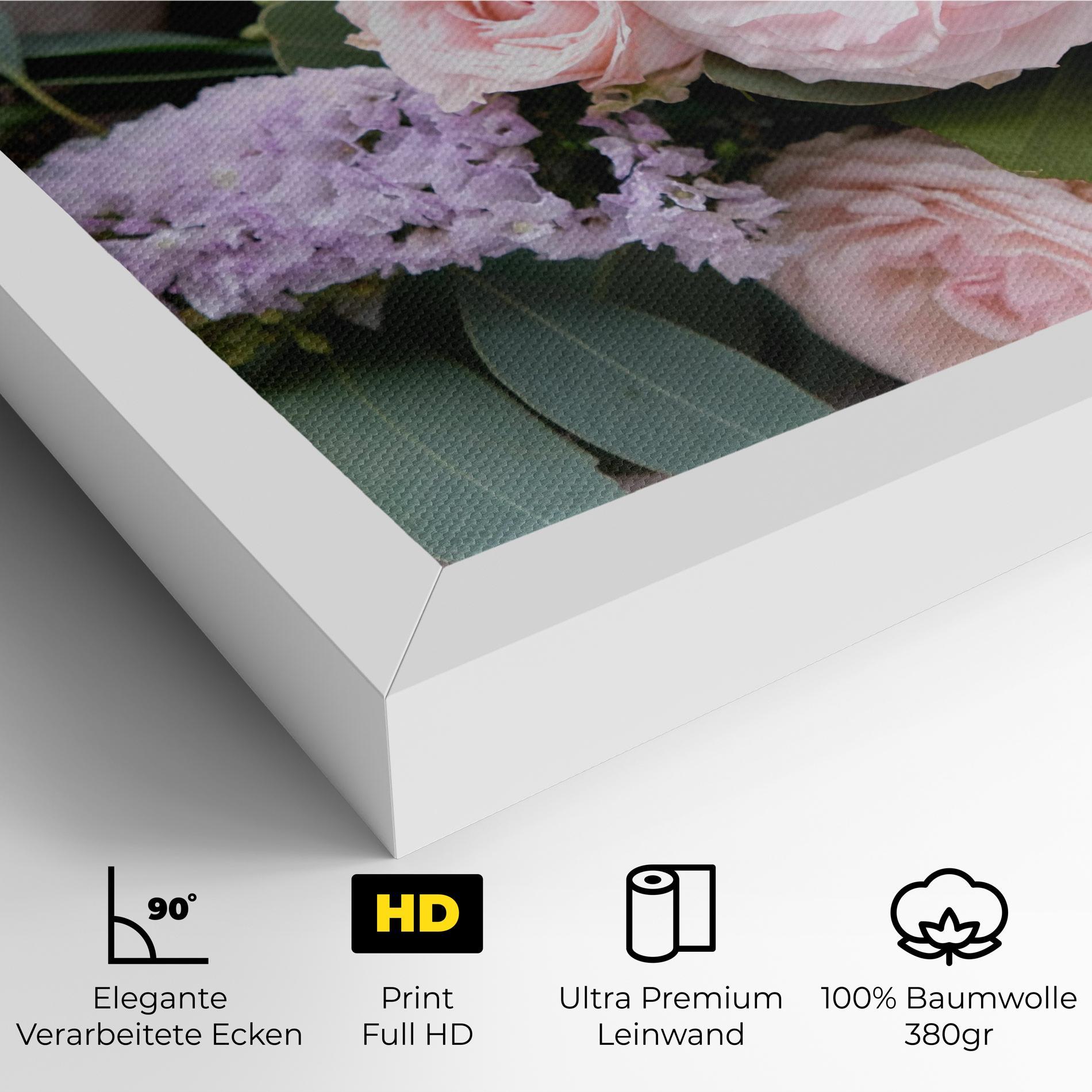 Leinwandbild Beautiful Pink Roses mockup 4