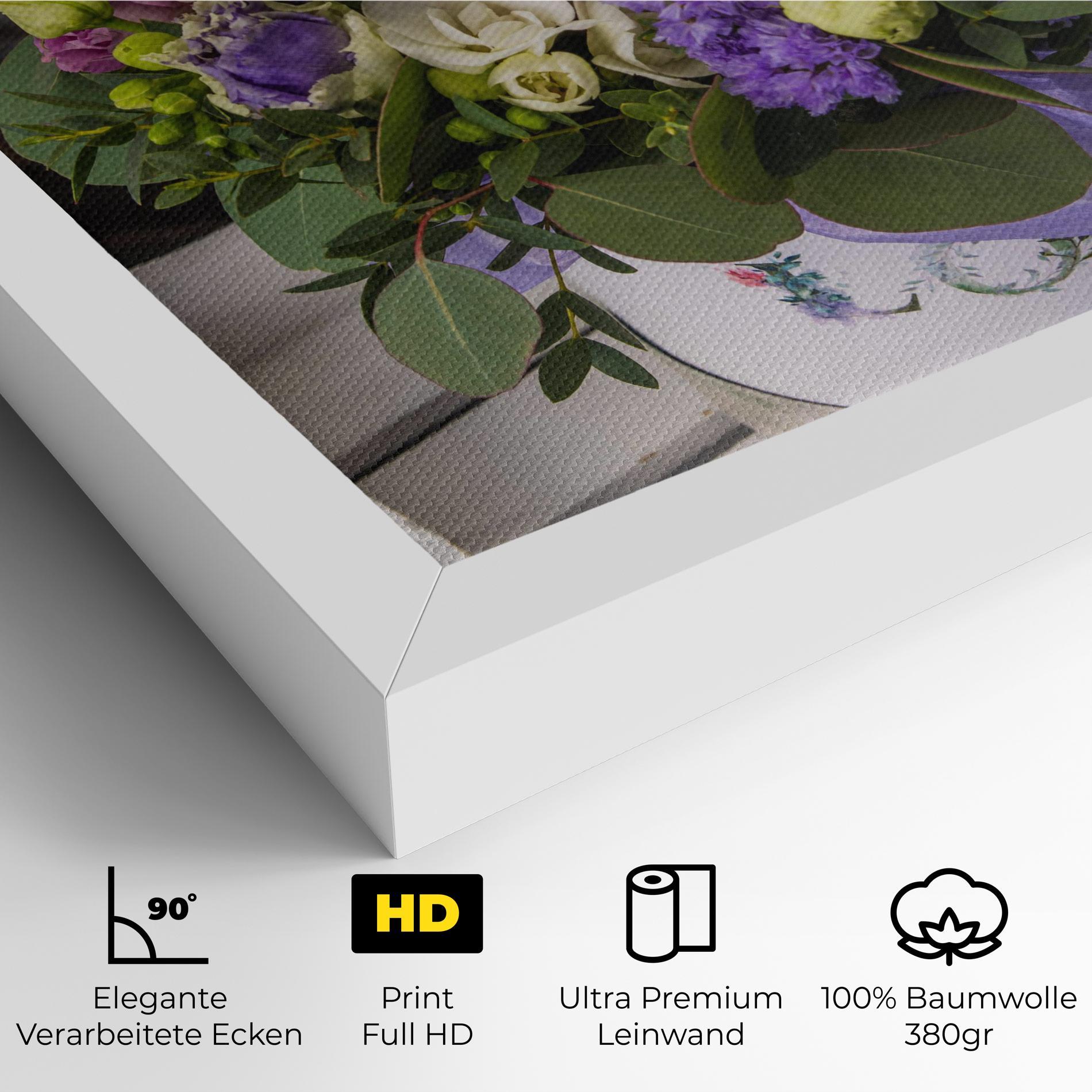 Leinwandbild Big Pink Rose Bouquet mockup 4