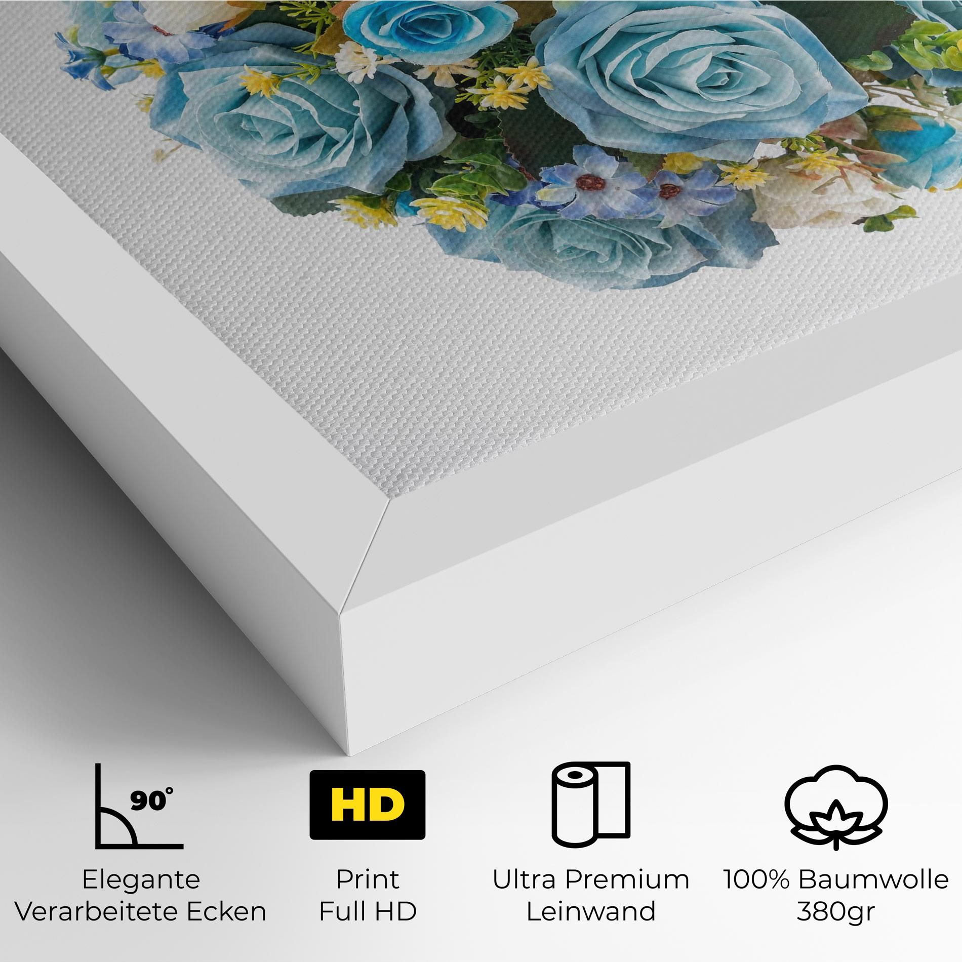 Blue Roses Bouquet mockup 4