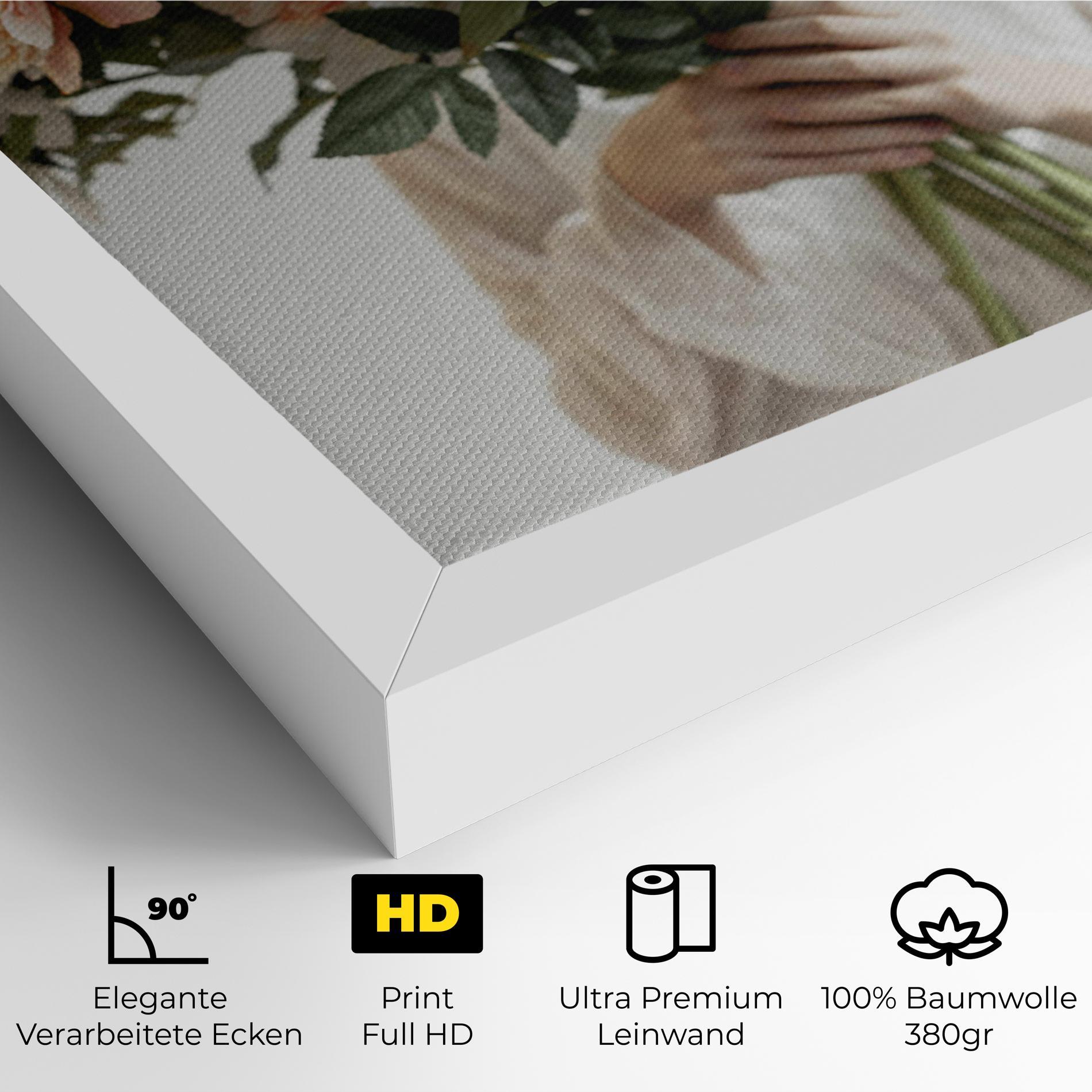 Leinwandbild Bouquet Holding mockup 4