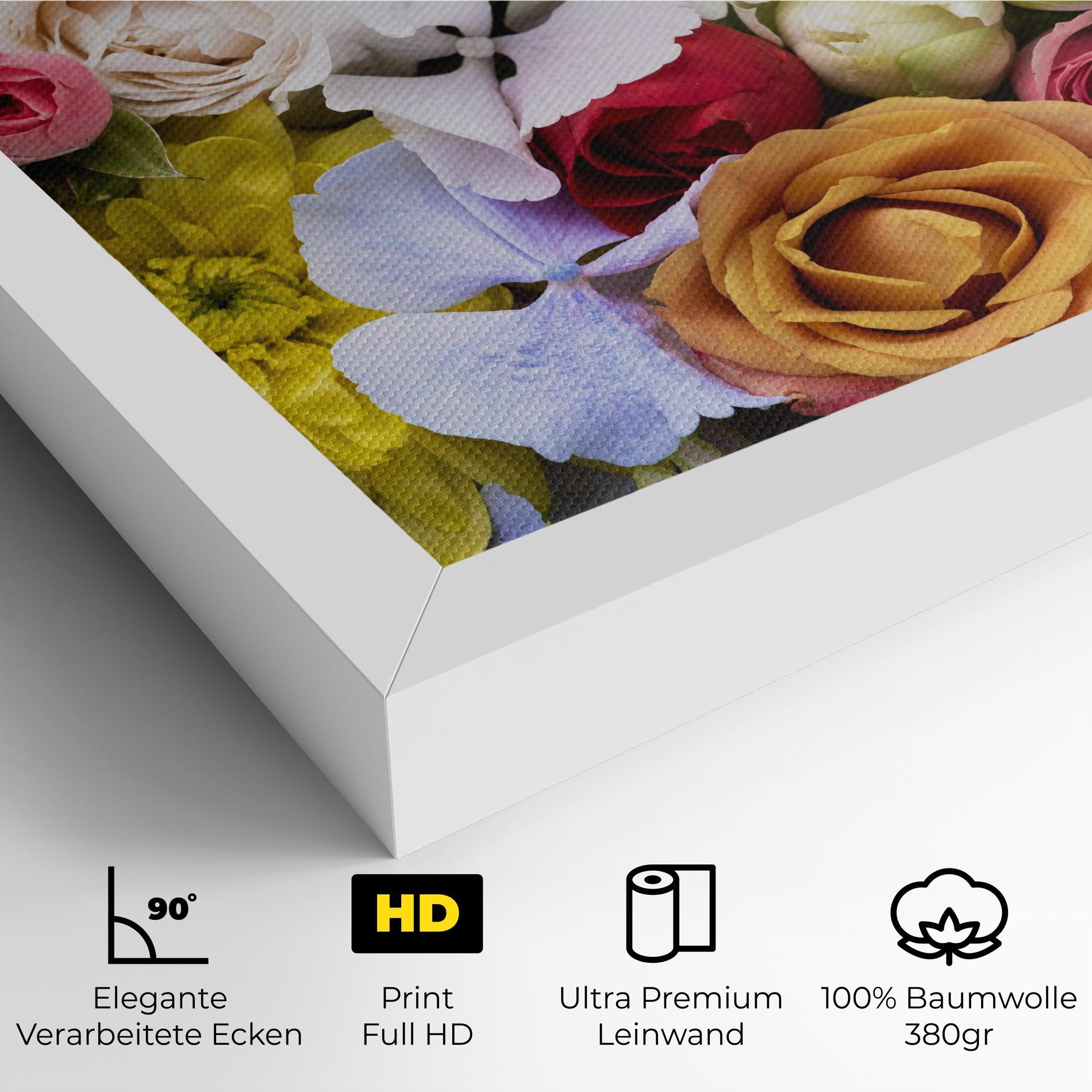 Leinwandbild Color Mix Flower Bouquet mockup 4