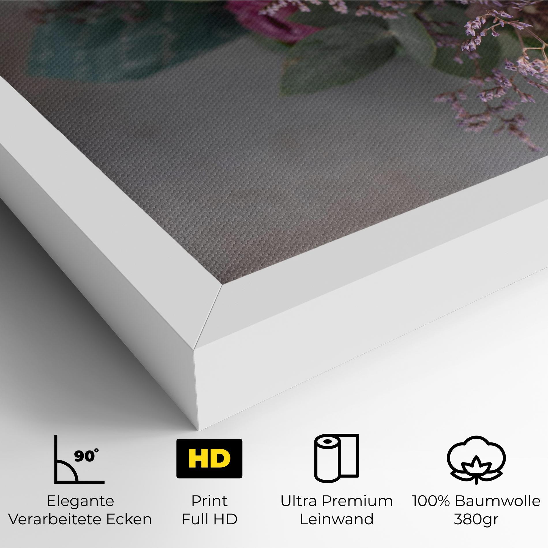 Leinwandbild Cream Purple Bouquet mockup 4