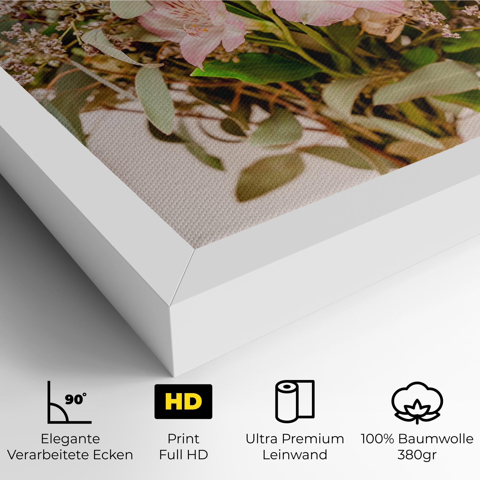 Leinwandbild Girly Pink Bouquet mockup 4