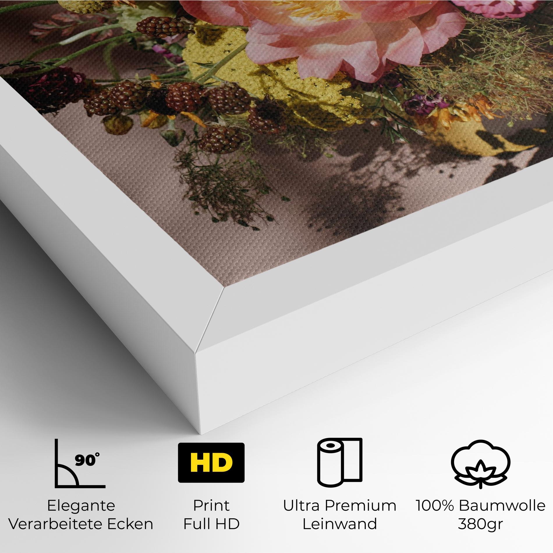 Leinwandbild Pastel Orange Bouquet mockup 4