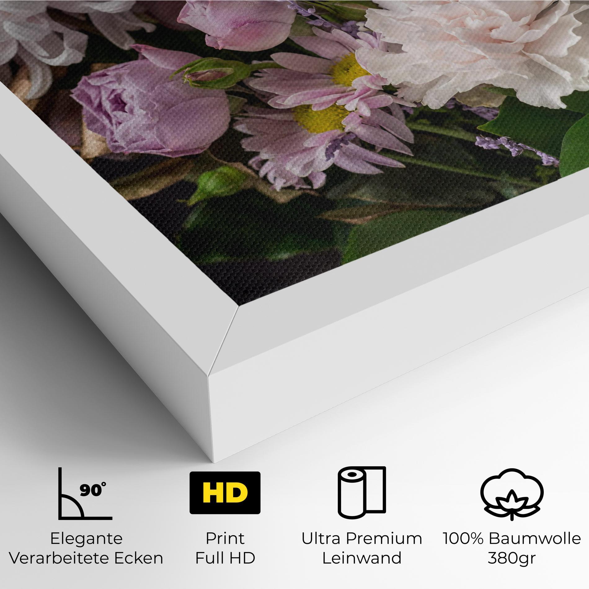 Leinwandbild Pastel Purple Bouquet mockup 4