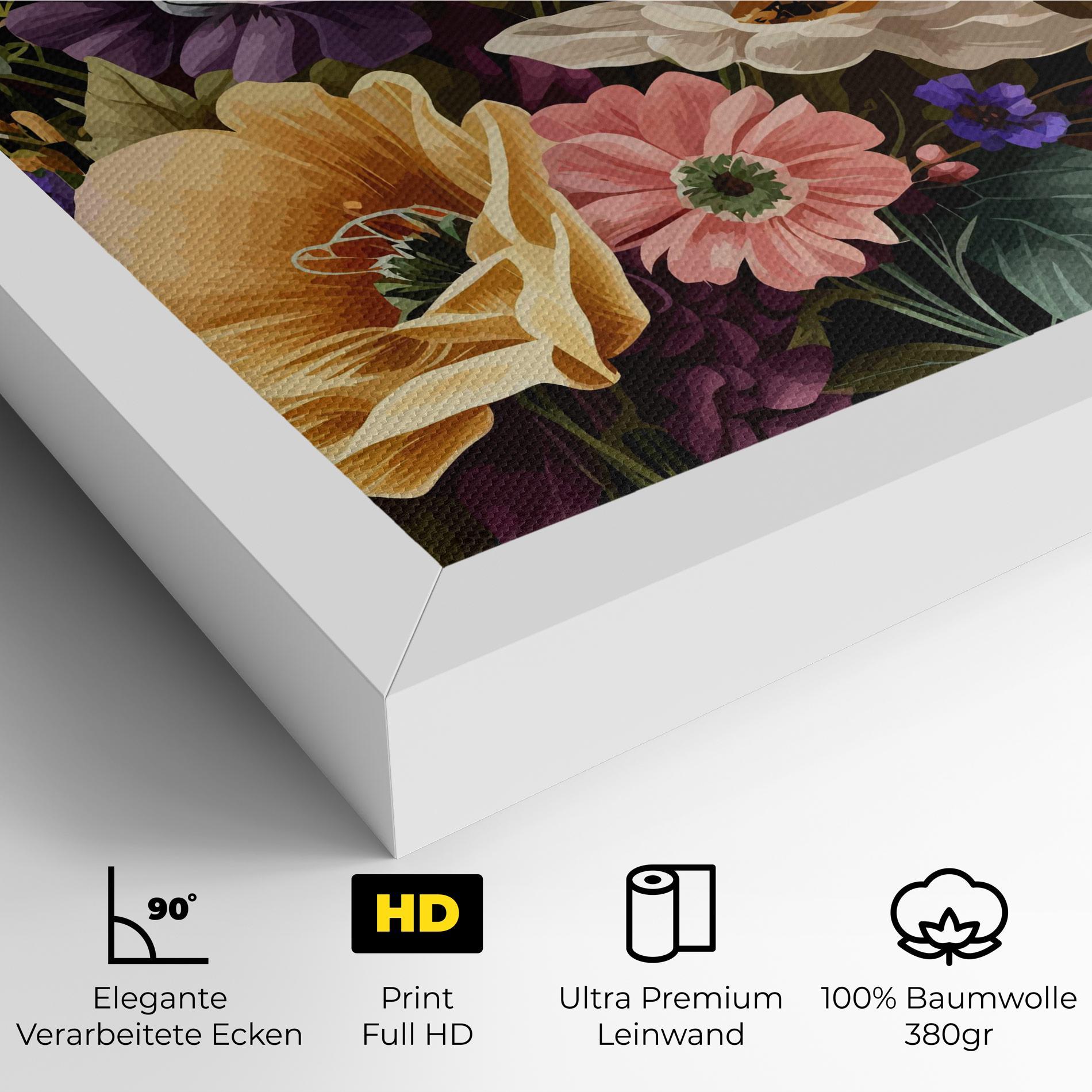 Leinwandbild Vintage Bouquet Art mockup 4